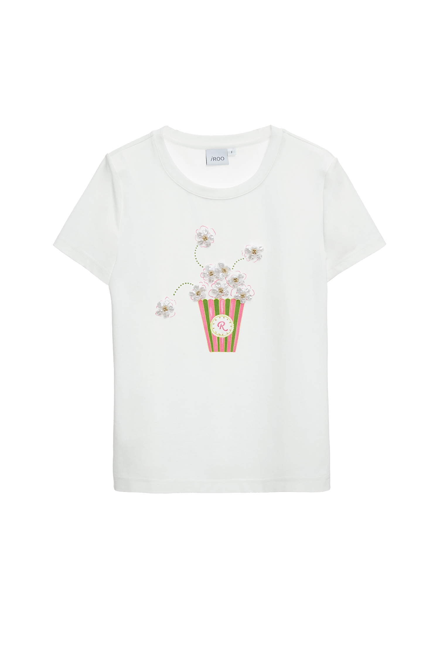 爆米花桶印花T恤上衣爆米花桶印花T恤上衣,T-Shirt,T恤,上衣,春夏穿搭,約會特輯,花花世界