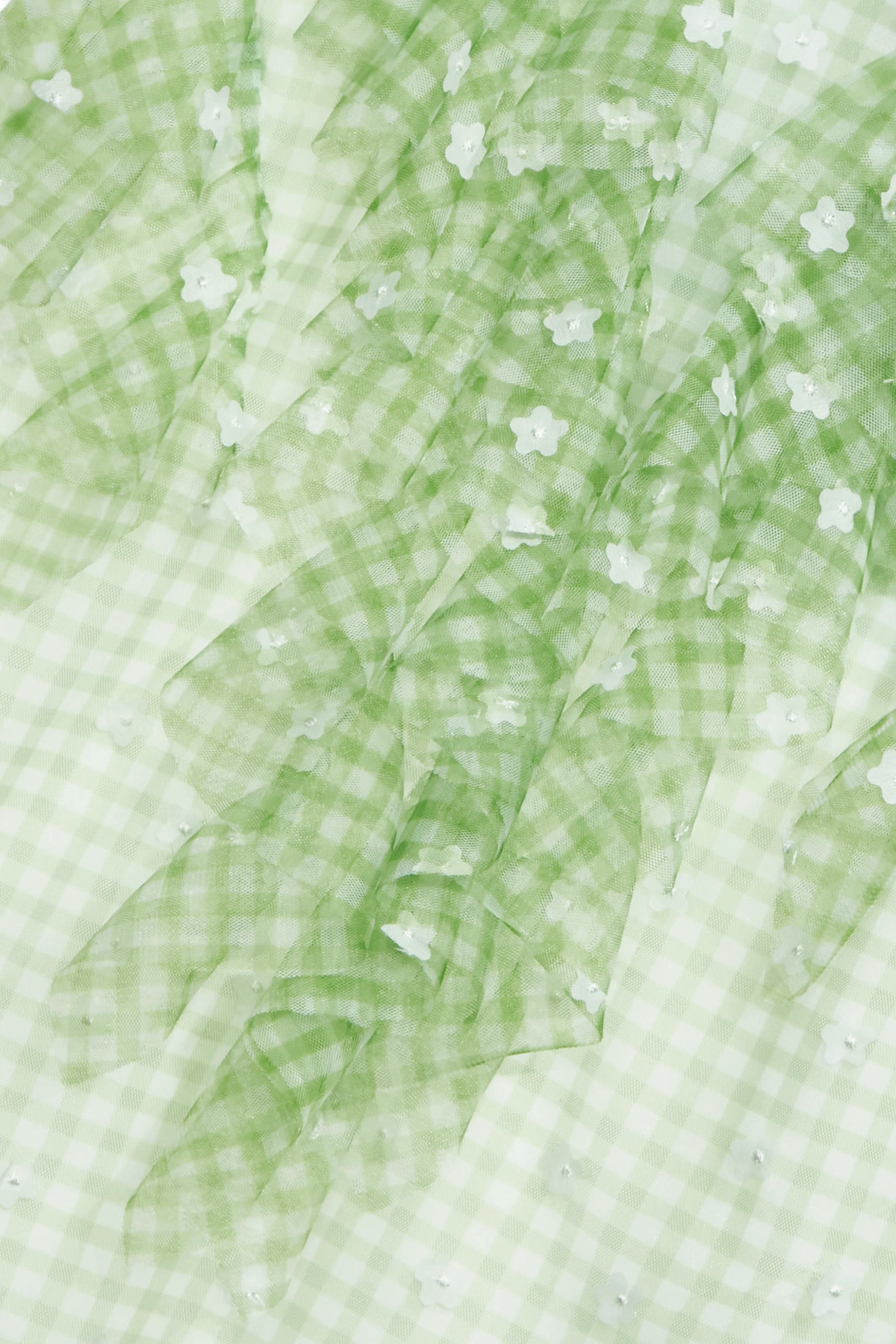 白葡萄綠格紋上衣白葡萄綠格紋上衣,上衣,刺繡,春夏穿搭,格紋,約會特輯,花花世界,荷葉