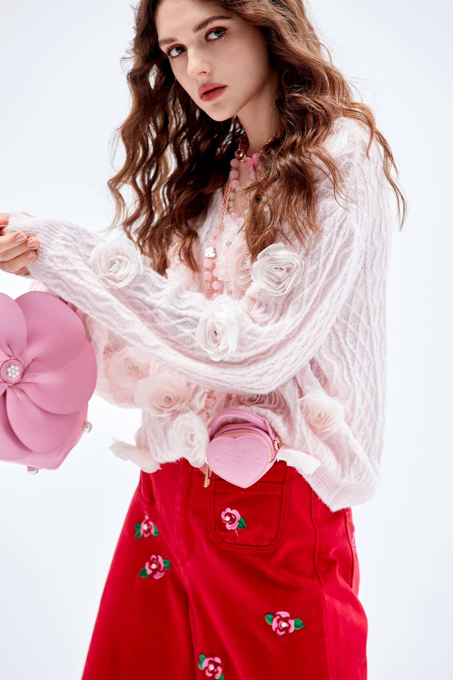 冬日粉臘色針織上衣冬日粉臘色針織上衣,上衣,人氣商品,秋冬穿搭,針織,針織衫