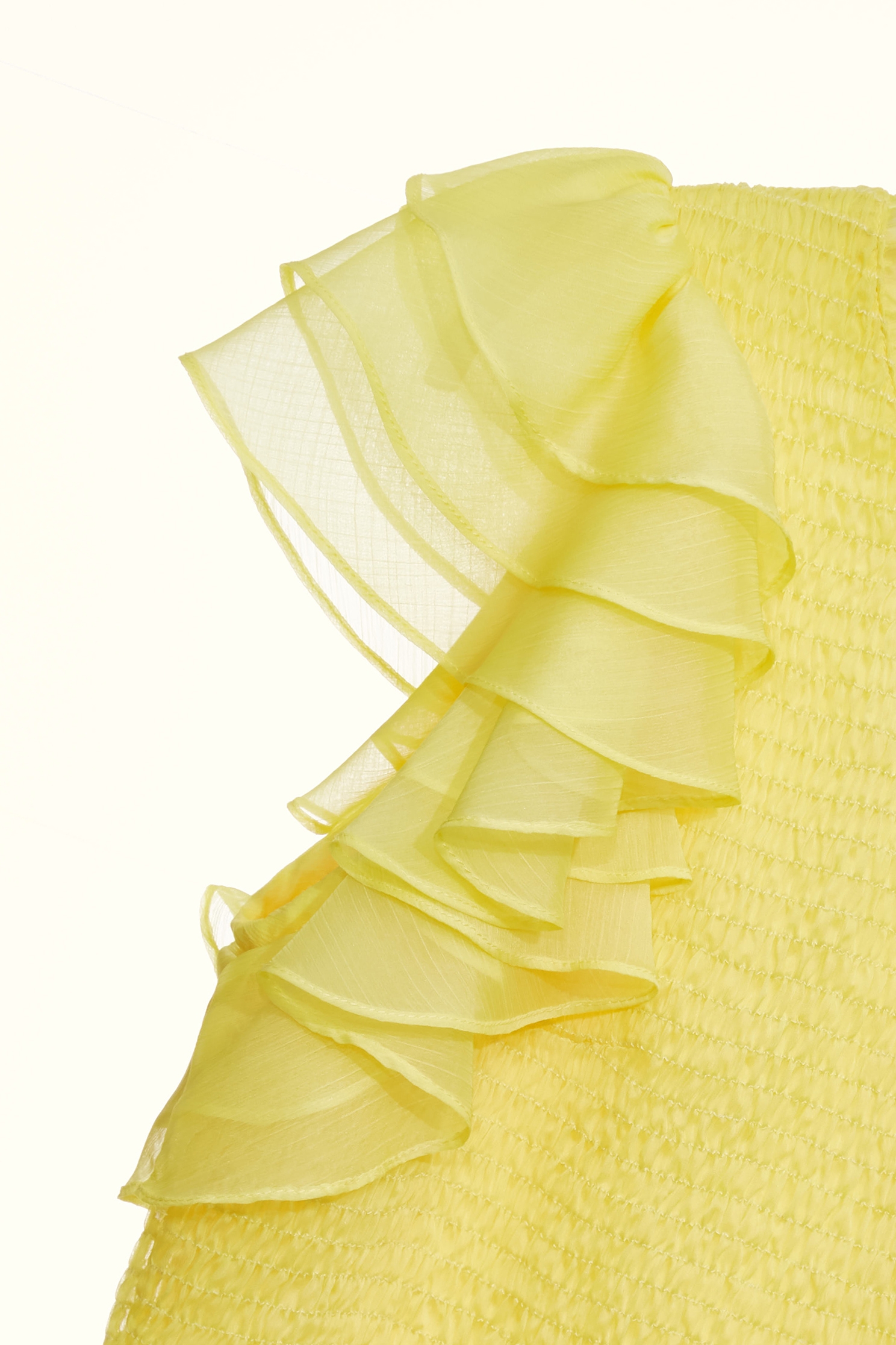 馬鞭草檸檬色雪紡荷葉袖上衣馬鞭草檸檬色雪紡荷葉袖上衣,上衣,人氣商品,春夏穿搭,無袖上衣,約會特輯,背心,荷葉,輕奢度假,輕奢渡假,雪紡,雪紡上衣