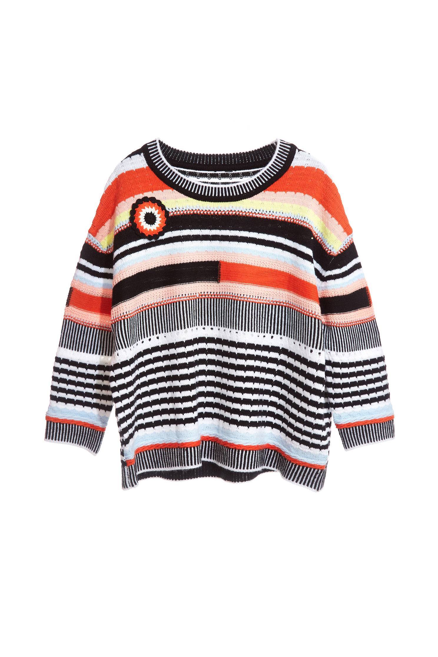 Irregular Stripe fashion tops,top,knitting,knittedtop,knittedtop,longsleevetop