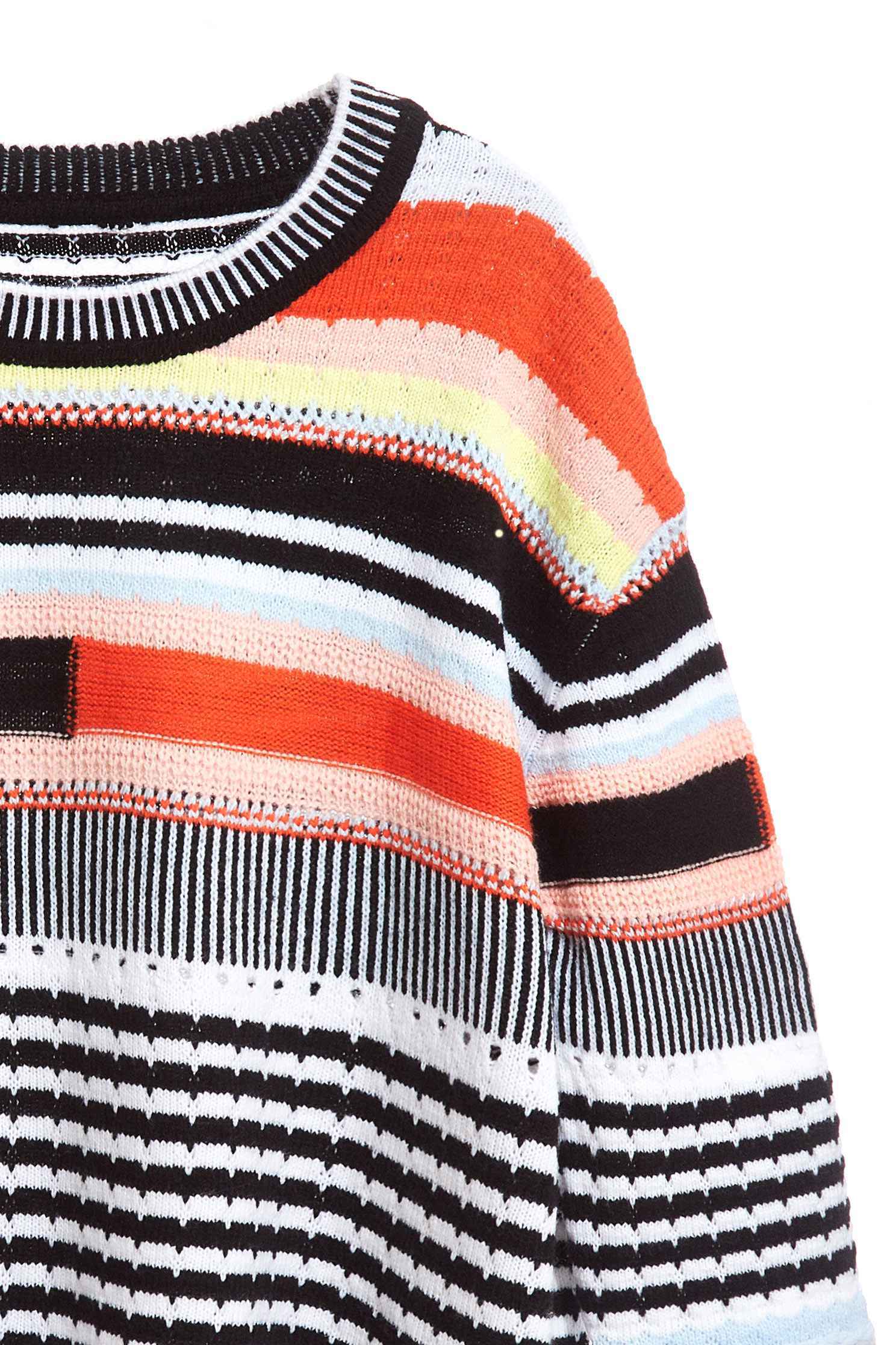 Irregular Stripe fashion tops,top,knitting,knittedtop,knittedtop,longsleevetop