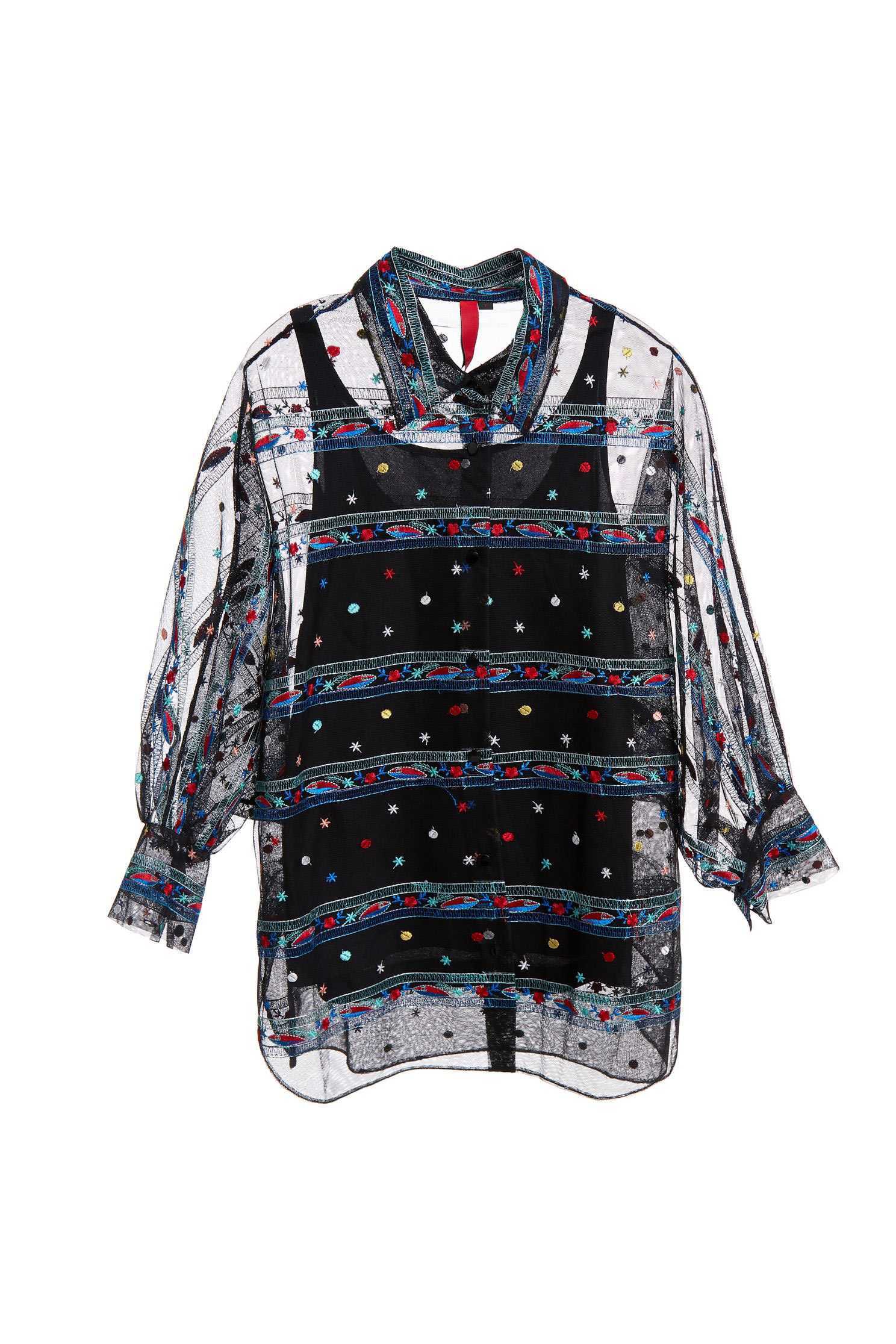 Embroidered street mesh top,Top,embroidery,刺繡上衣,Valentine,Mesh,embroidered,繡花上衣,長袖上衣