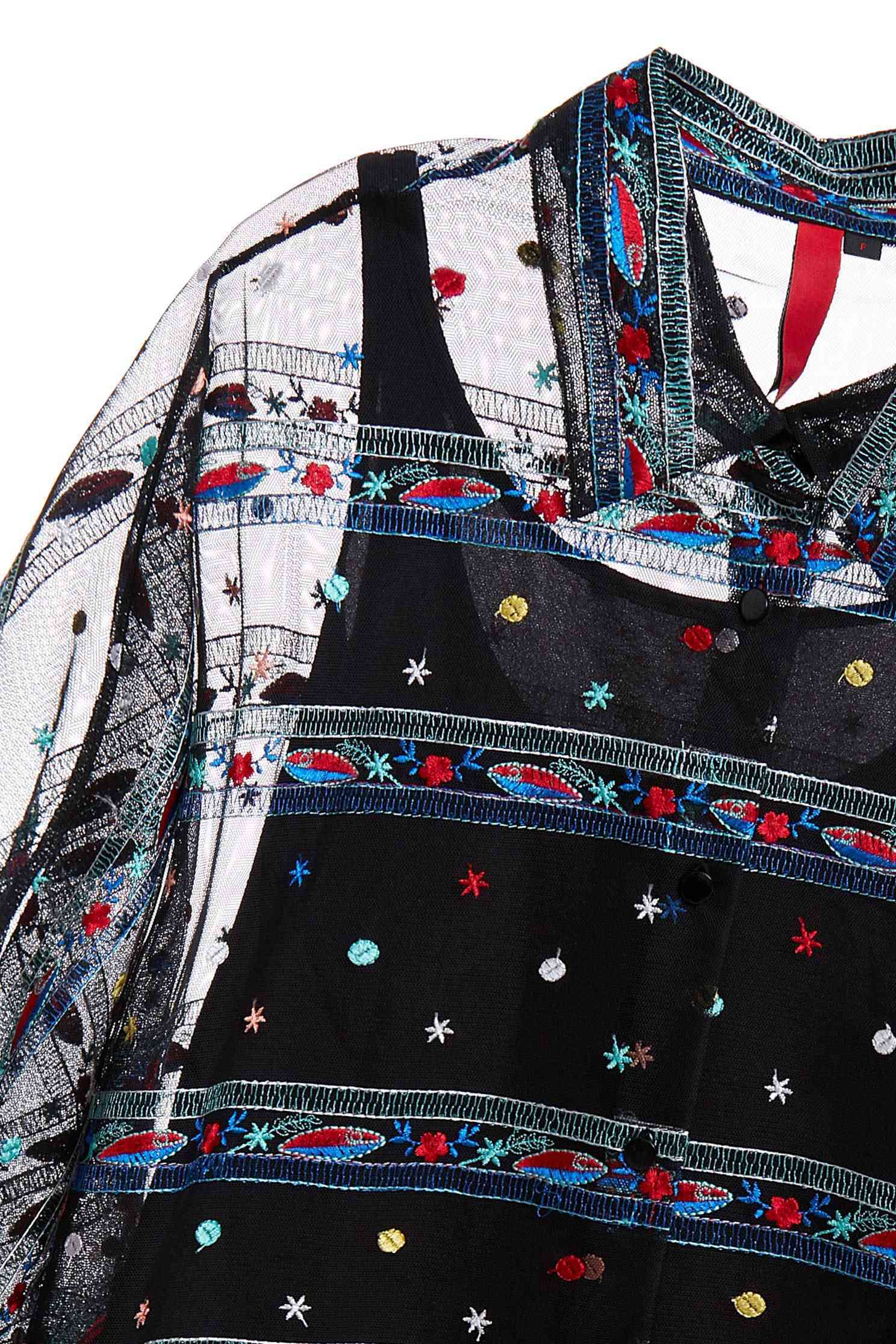 Embroidered street mesh top,Top,embroidery,刺繡上衣,Valentine,Mesh,embroidered,繡花上衣,長袖上衣