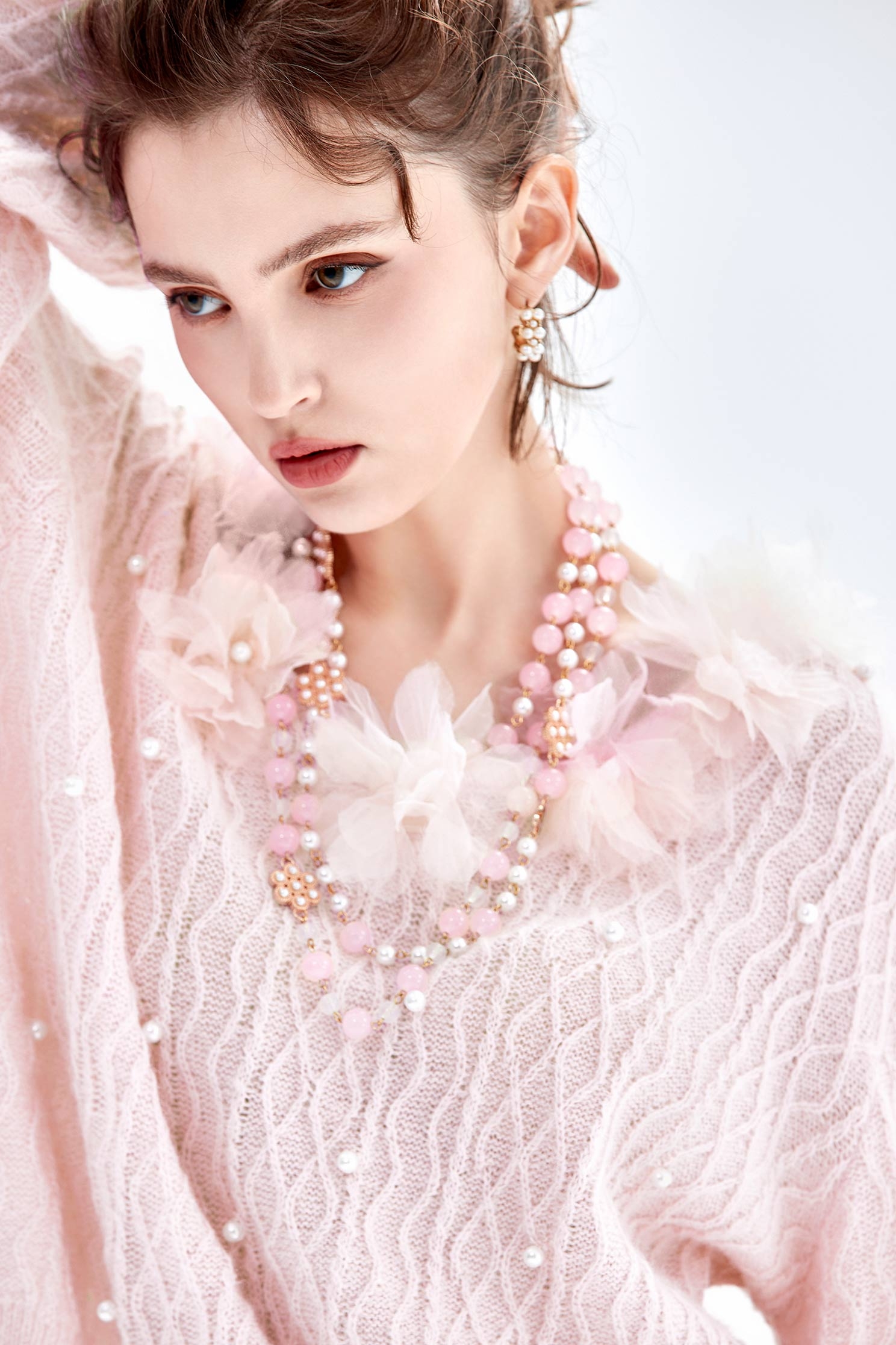 漸層光耀粉針織上衣漸層光耀粉針織上衣,上衣,人氣商品,秋冬穿搭,針織,針織衫