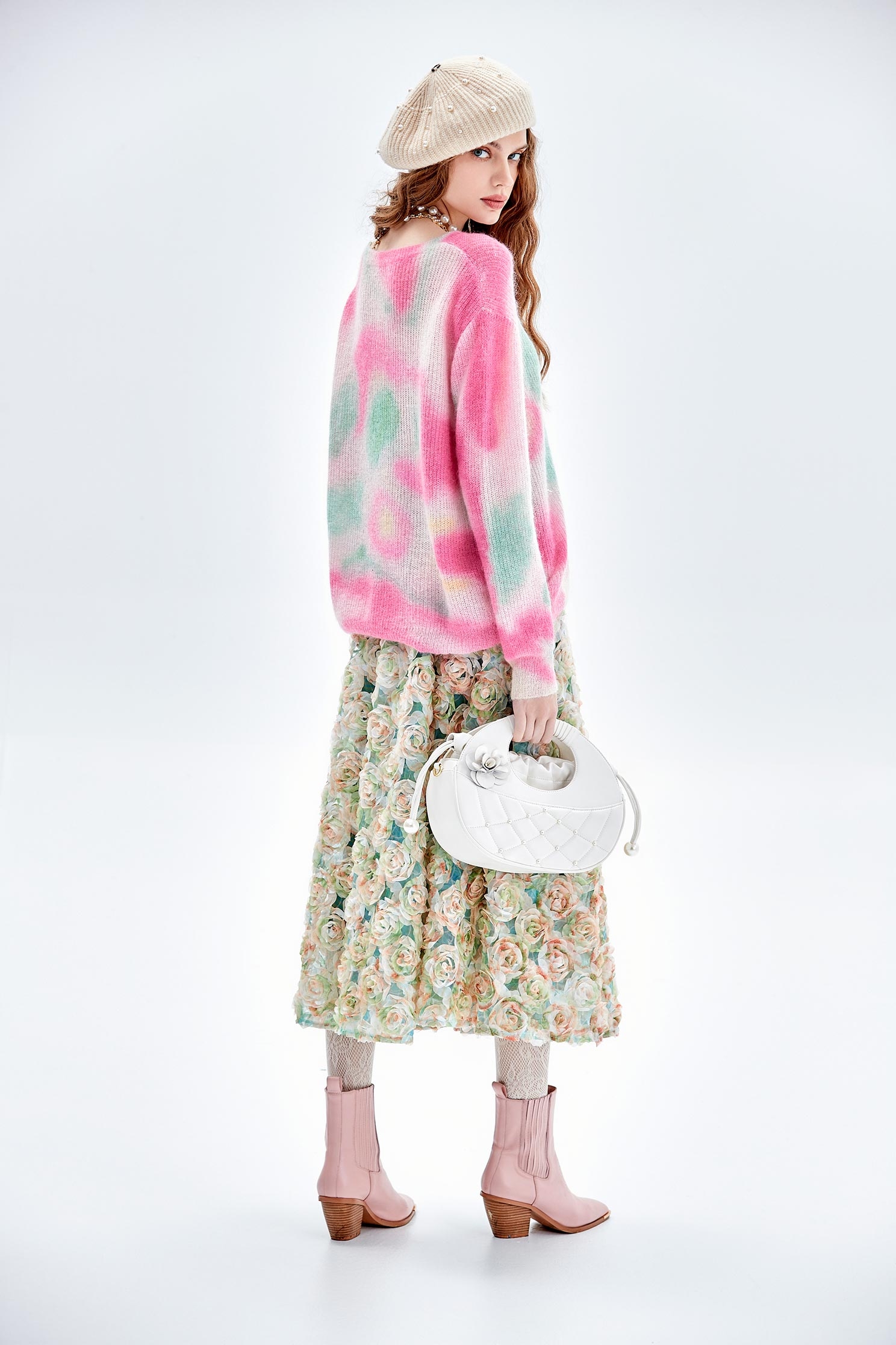 多色彩印花針織單品上衣多色彩印花針織單品上衣,上衣,派對特輯,秋冬穿搭,針織,針織衫