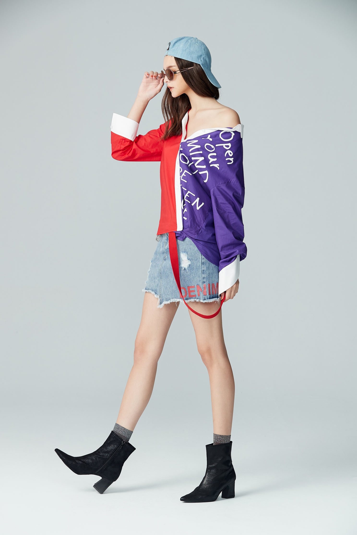 Casual Contrast Color long sleeve shirt,top,cotton,blouse,longsleevetop