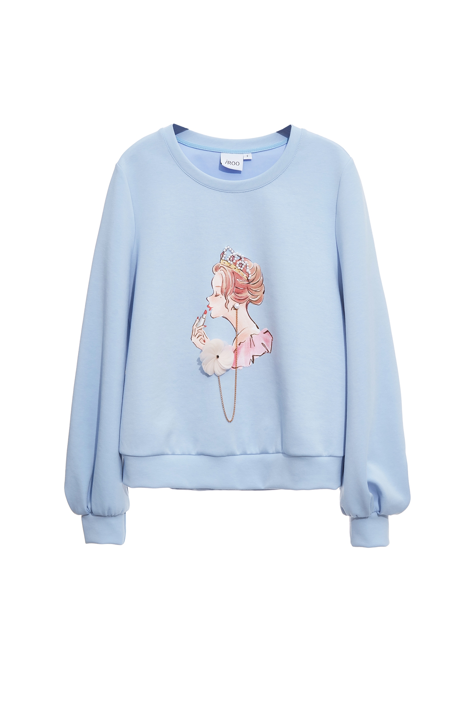 妝造公主印花上衣妝造公主印花上衣,上衣,珍珠,秋冬穿搭,簡約穿搭