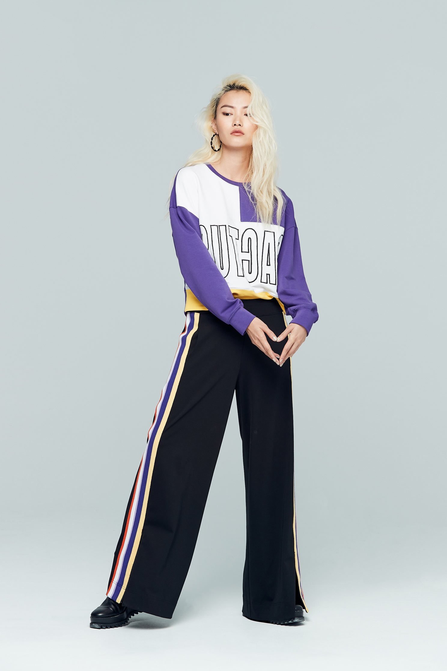 Color matching letters fashion tops,top,roundnecktop,cotton,longsleevetop