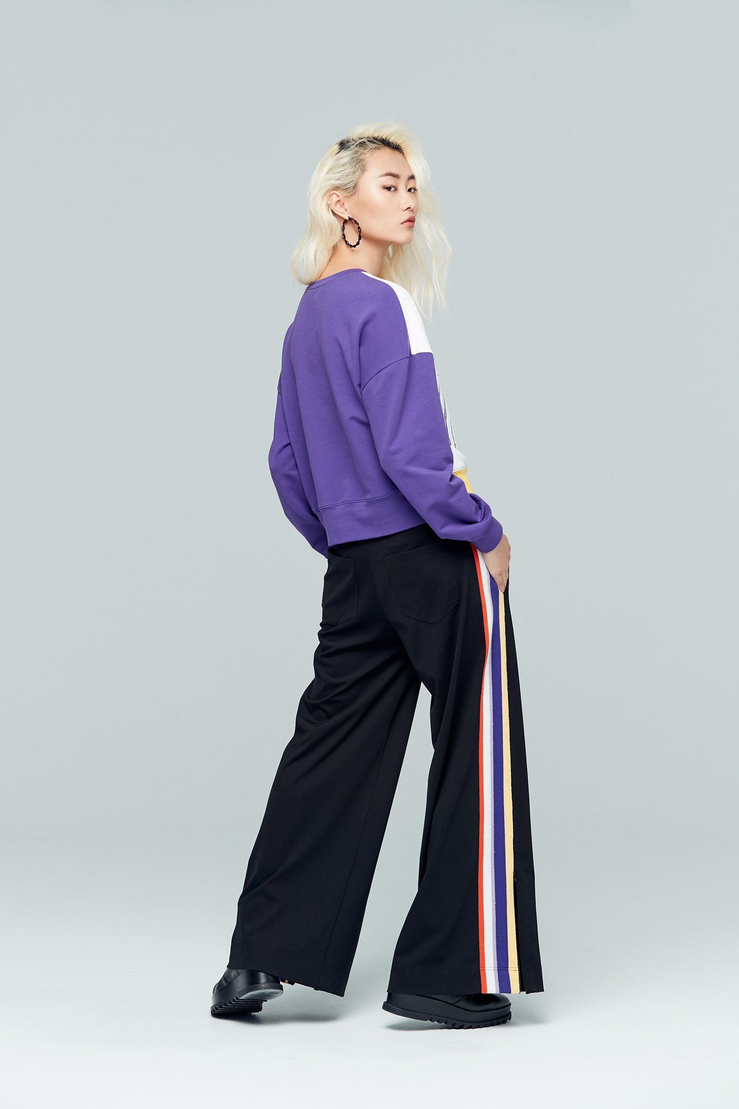 Color matching letters fashion tops,top,roundnecktop,cotton,longsleevetop