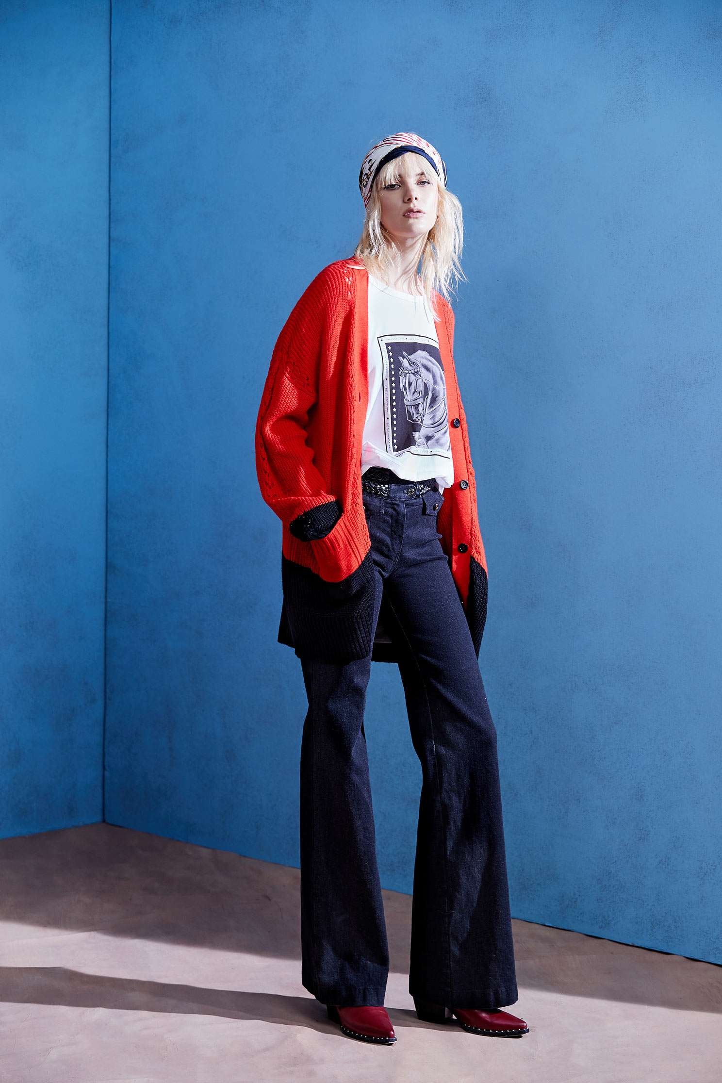 Printed long-sleeved T-shirt,T-Shirt,T恤,圓領上衣,白色上衣,Long top,長袖上衣