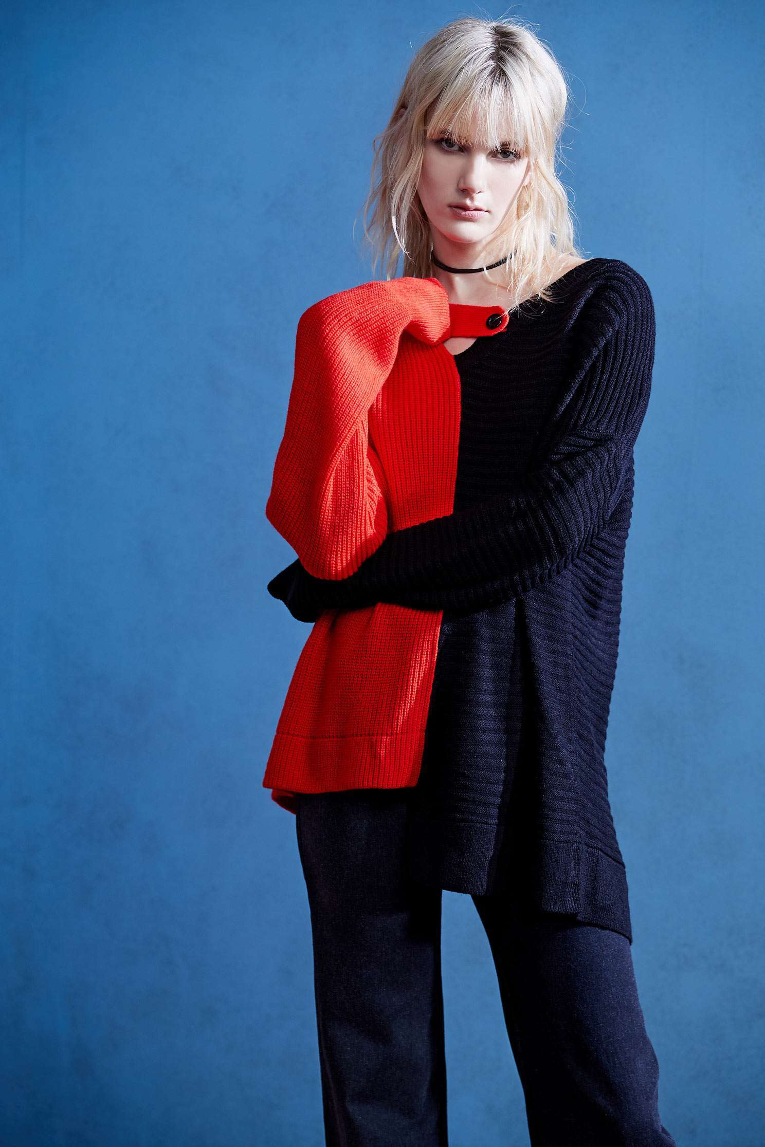 Color long-sleeved knitwear,Earth Signs,knitting,Knitted top,Knitted Top,Long top,長袖上衣