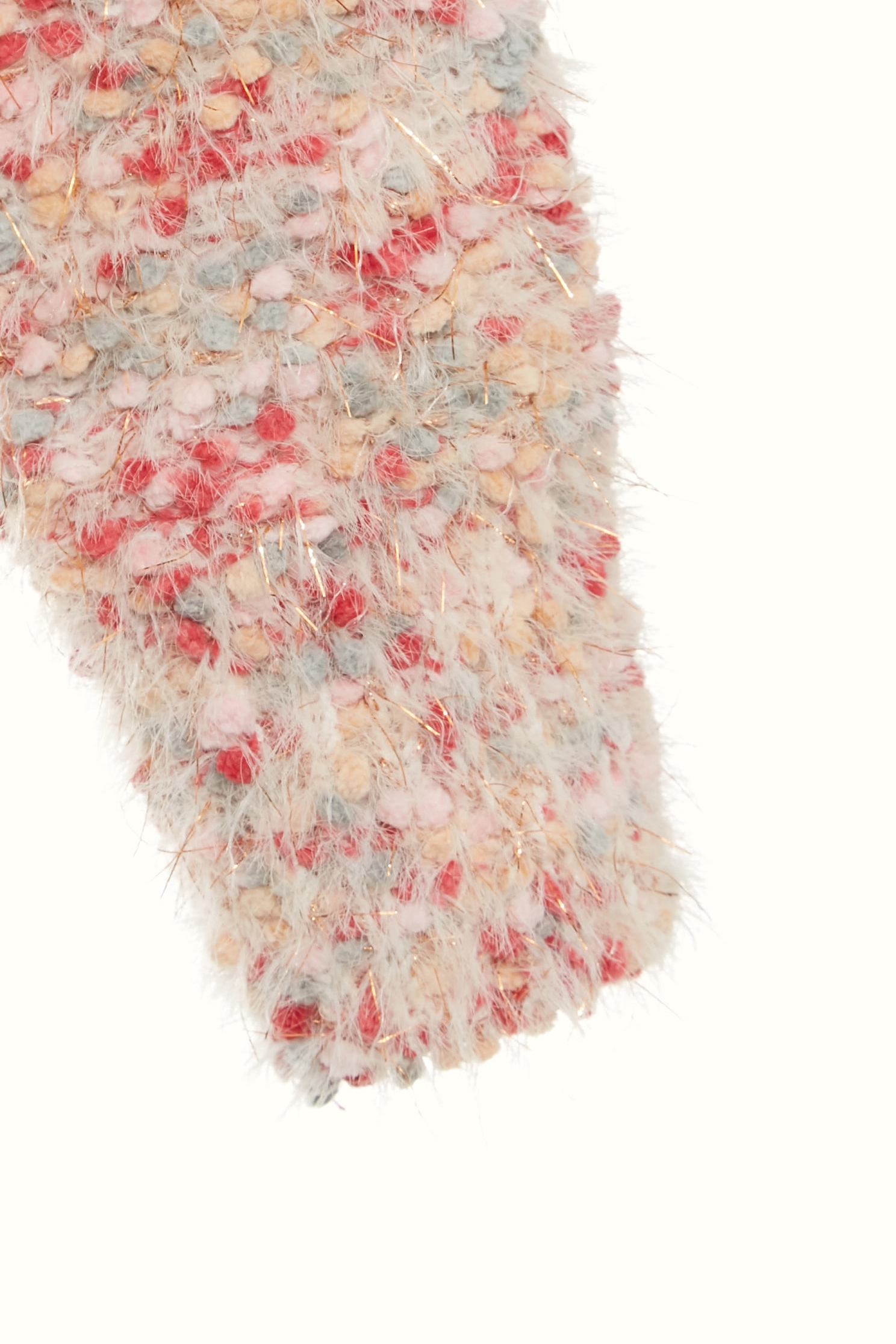 玫瑰花蕾色偽花呢紗針織上衣玫瑰花蕾色偽花呢紗針織上衣,上衣,人氣商品,春夏穿搭,約會特輯,針織,針織衫