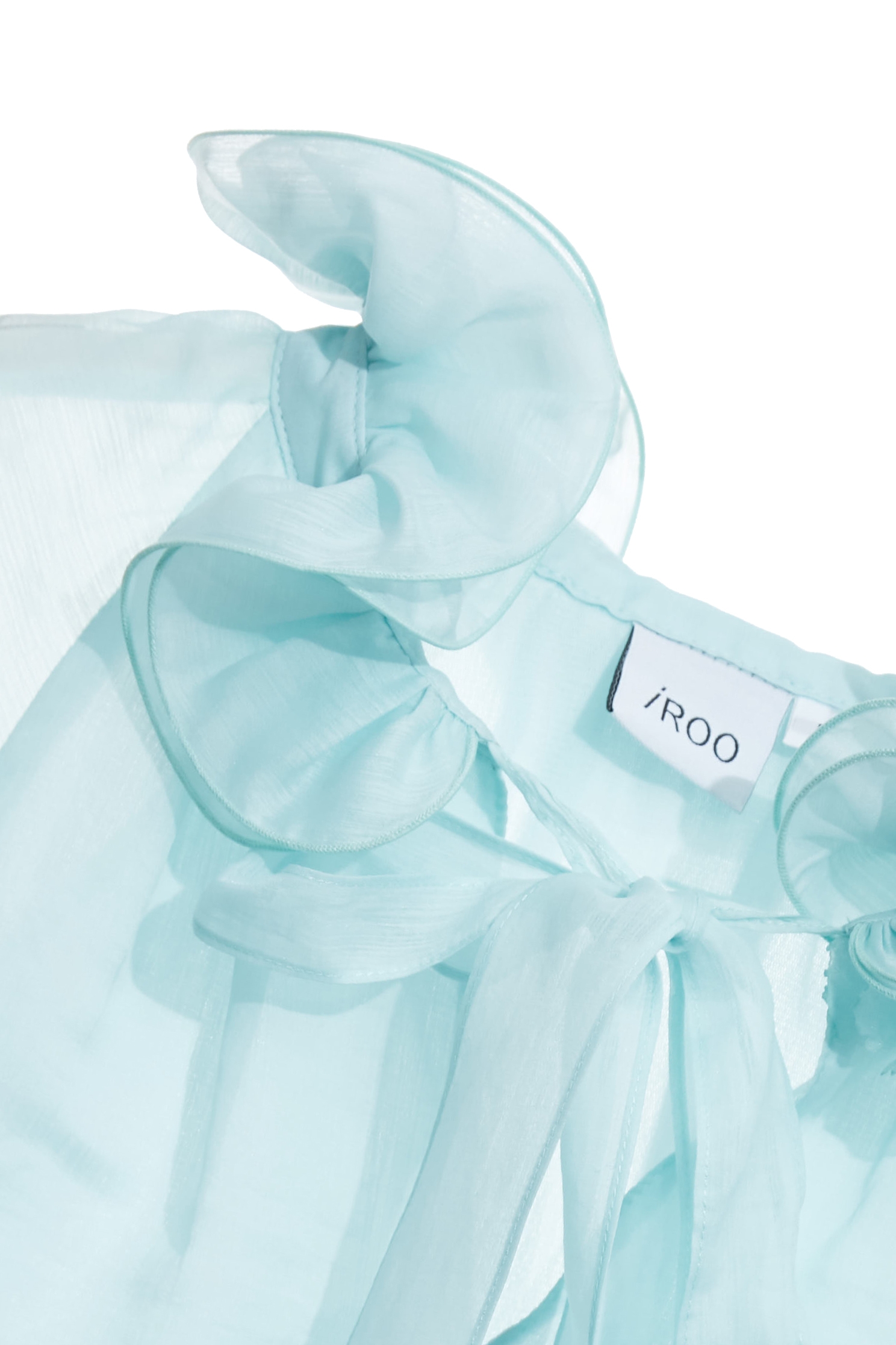 海藍寶石荷葉領上衣海藍寶石荷葉領上衣,上班OL穿搭,上衣,派對特輯,秋冬穿搭,約會特輯,花花世界,荷葉