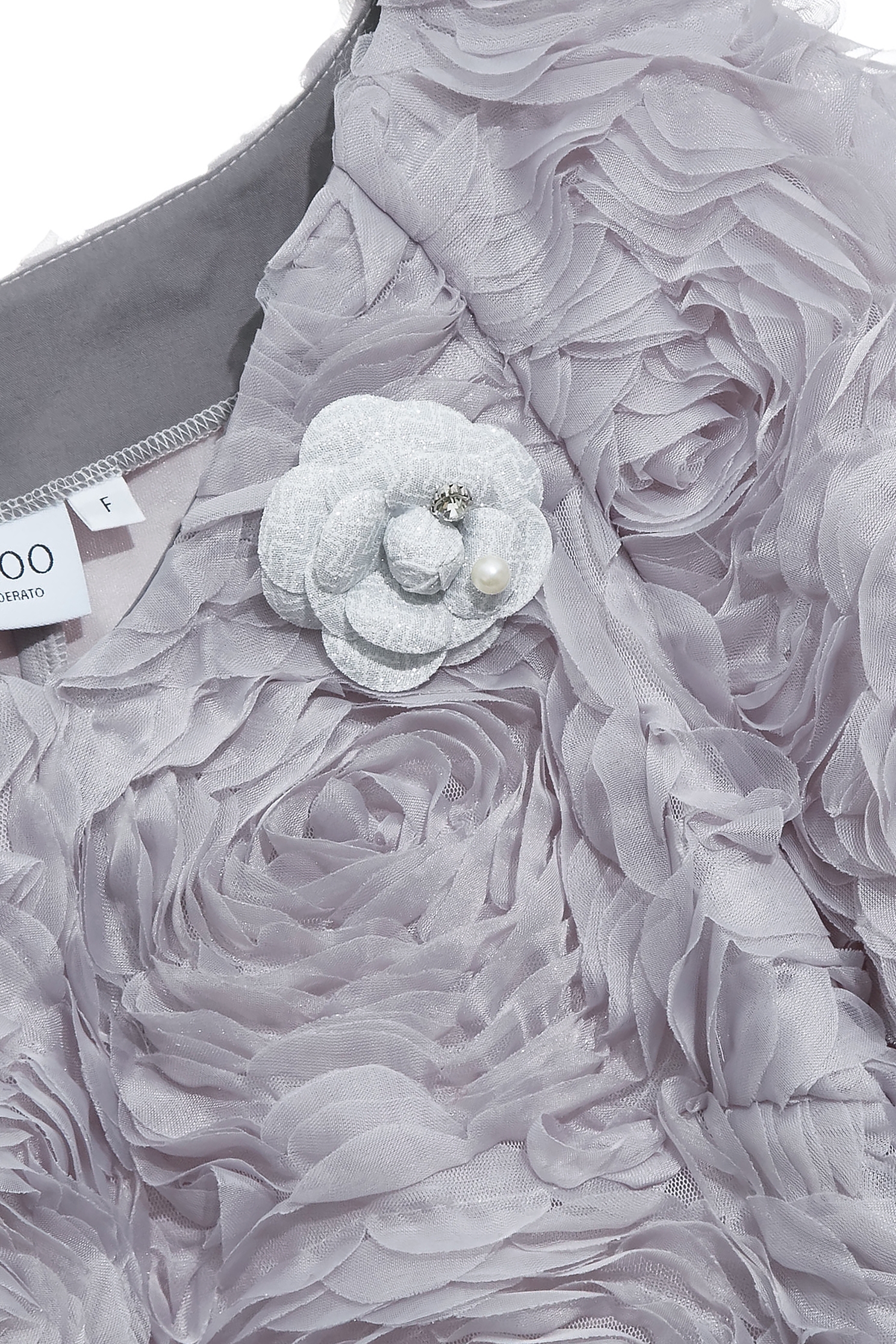 薄暮灰玫瑰花上衣薄暮灰玫瑰花上衣,V領上衣,上衣,時髦成套搭配,派對特輯,秋冬穿搭,網紗,花花世界