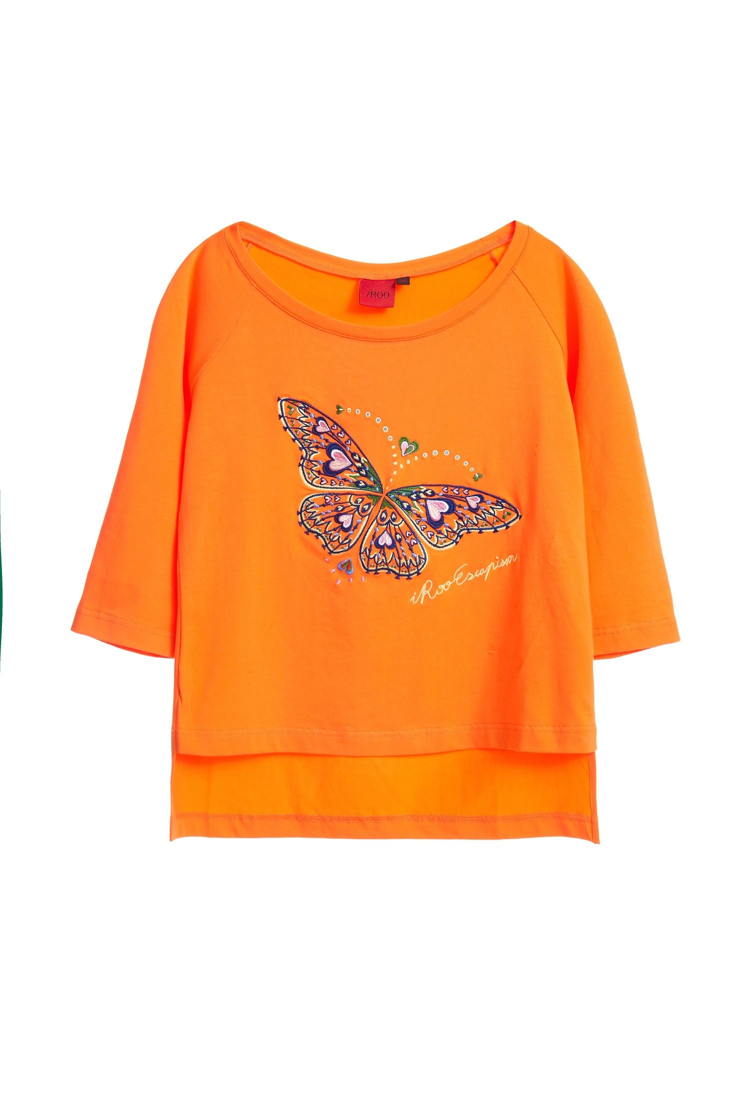 Butterfly shape popular shirt,top,elbowsleevetop,embroidery,embroideredtop,roundnecktop,embroidered,embroideredtop