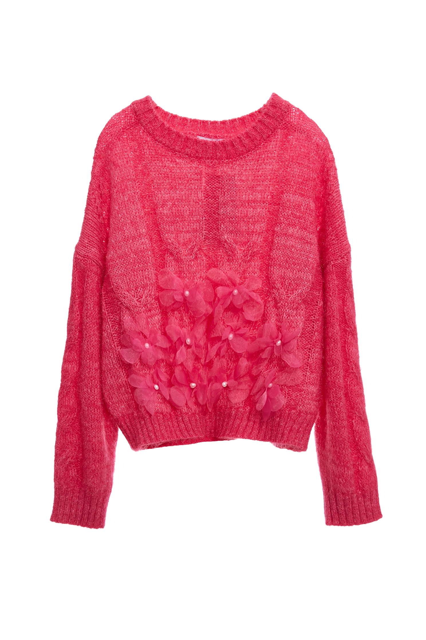 玫瑰可露麗針織上衣玫瑰可露麗針織上衣,上衣,人氣商品,春夏穿搭,約會特輯,花花世界,針織,針織上衣,針織衫