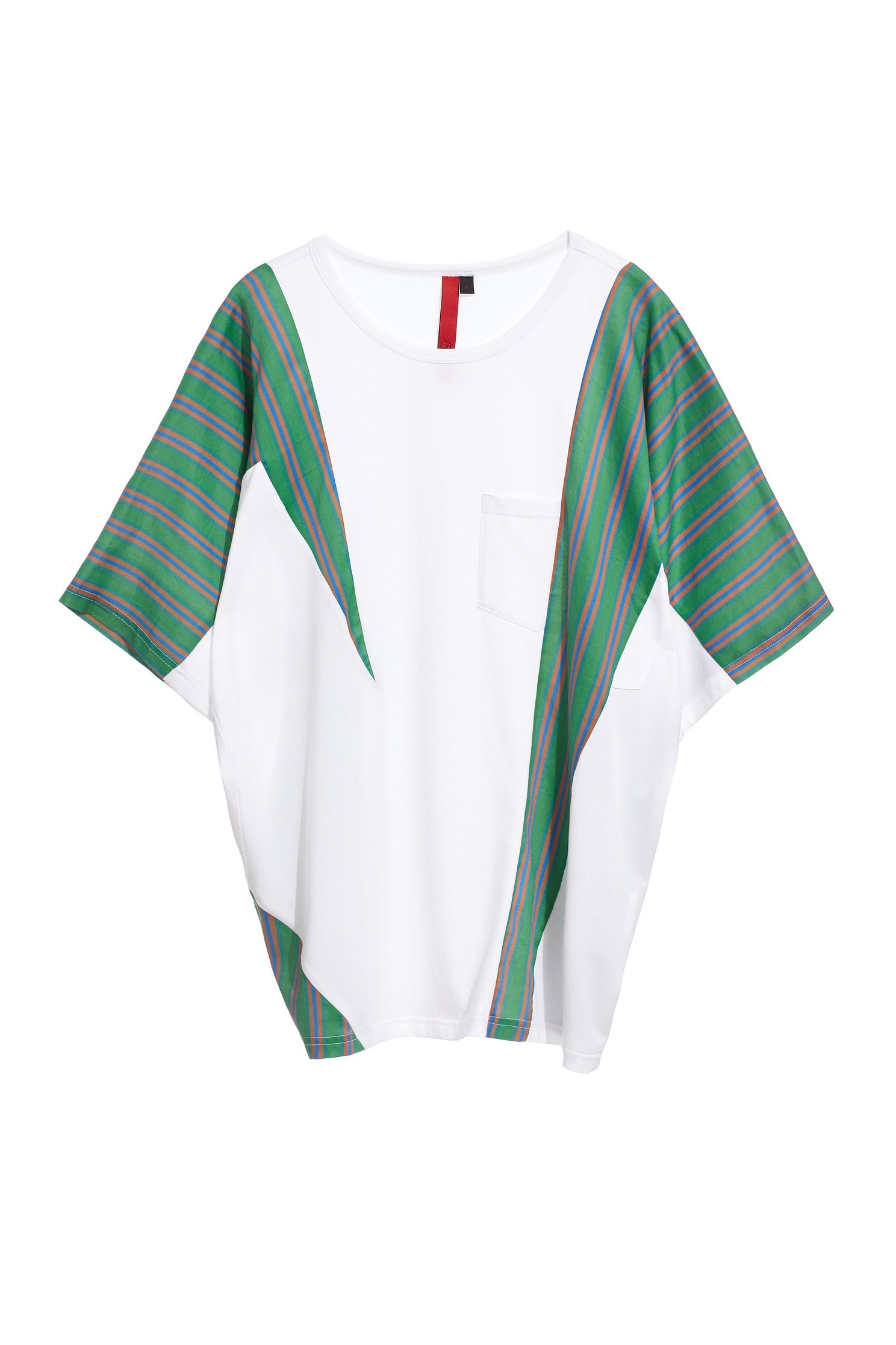 Stitching fashion design five-point sleeve shirt,top,elbowsleevetop,blouse