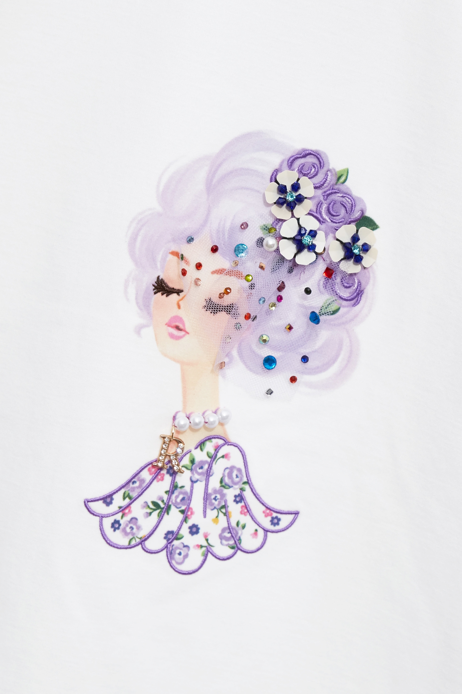 戴英式禮帽美女Ｔ恤上衣戴英式禮帽美女Ｔ恤上衣,T恤,上衣,刺繡,春夏穿搭,簡約穿搭,約會特輯,花花世界