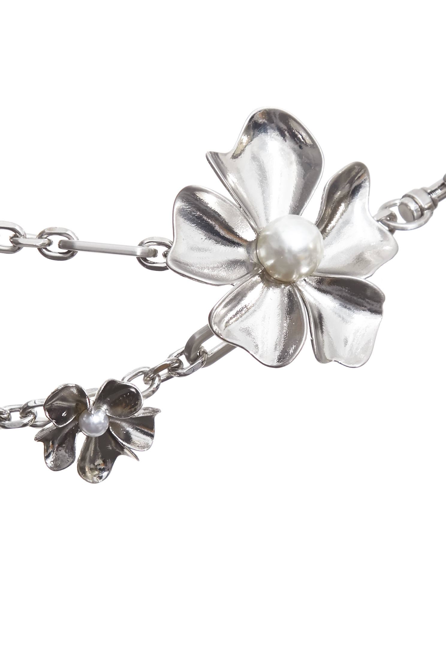 個性金屬花朵腰鍊個性金屬花朵腰鍊,春夏穿搭,珍珠