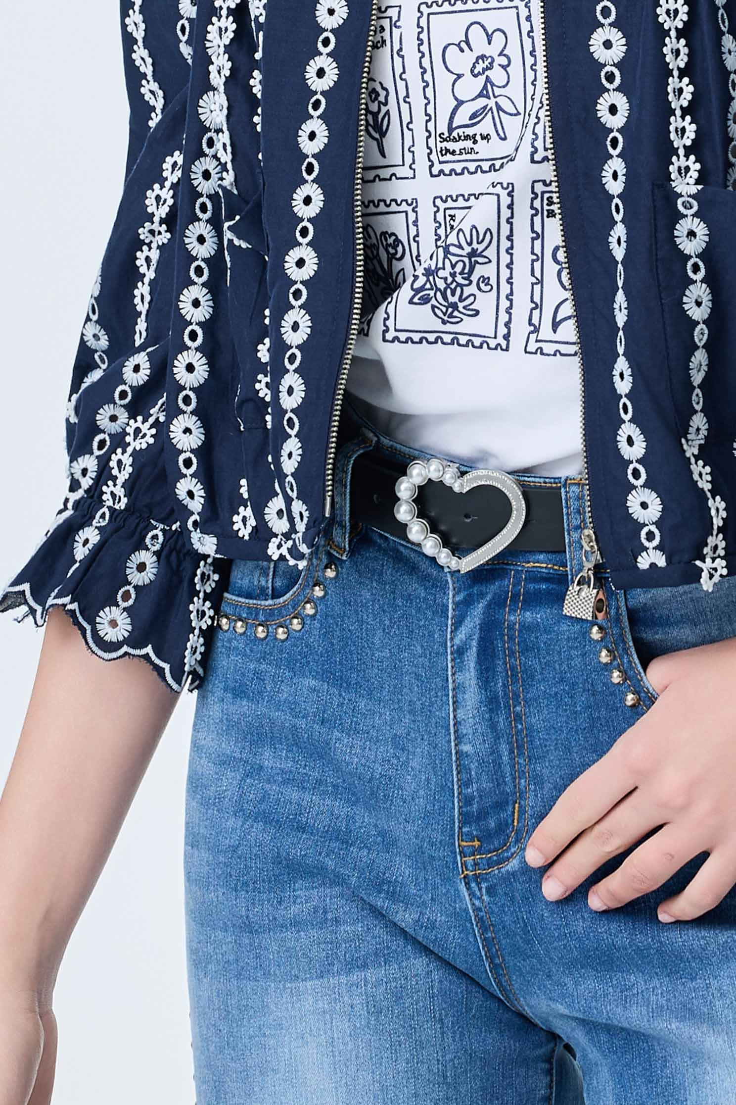 真皮都會風心型腰帶真皮都會風心型腰帶,春夏穿搭,珍珠,皮帶,皮革