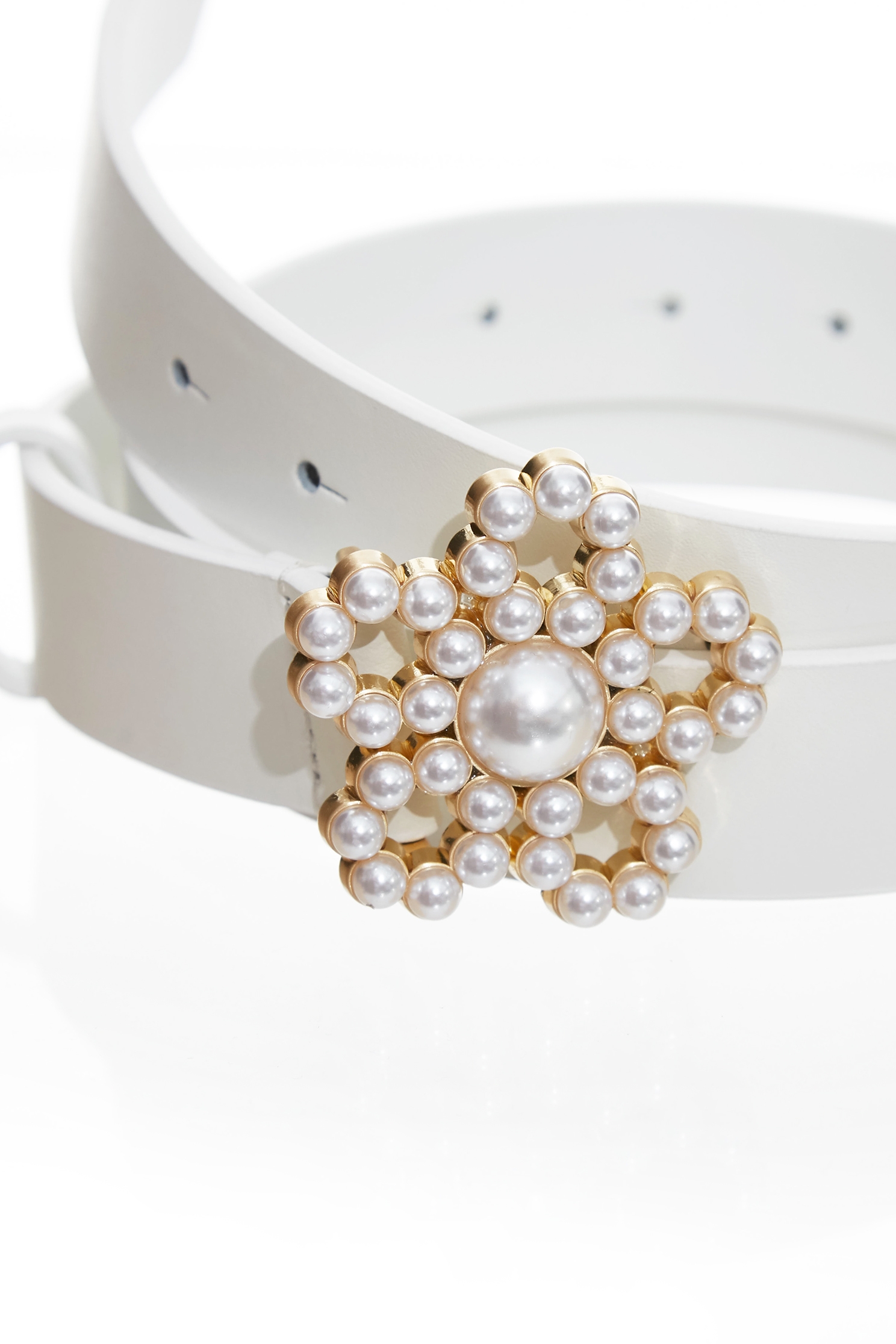 牛皮珍珠花型腰帶牛皮珍珠花型腰帶,春夏穿搭,珍珠,皮帶,皮革