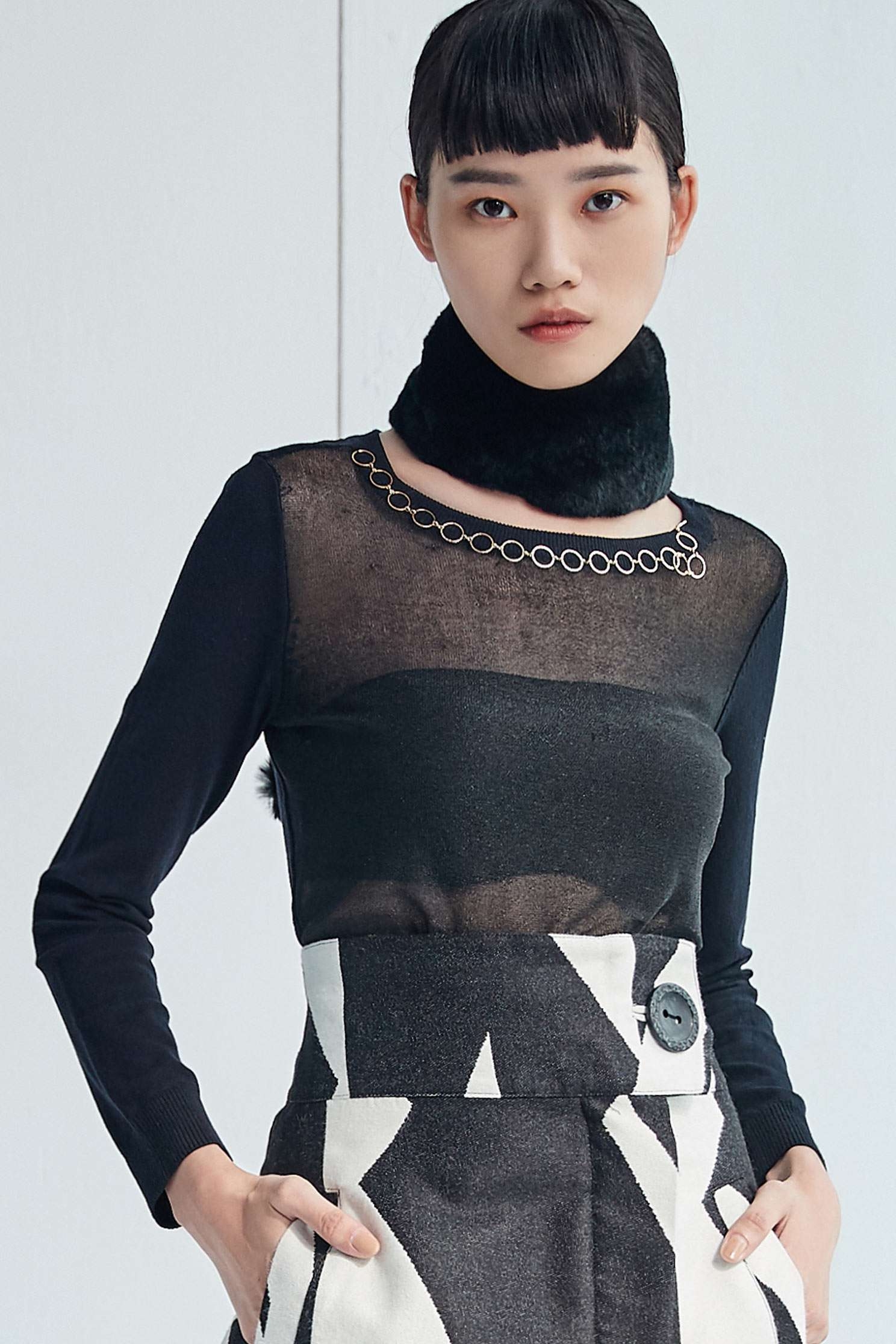 Hare fur collar,COLD FOR WINTER
