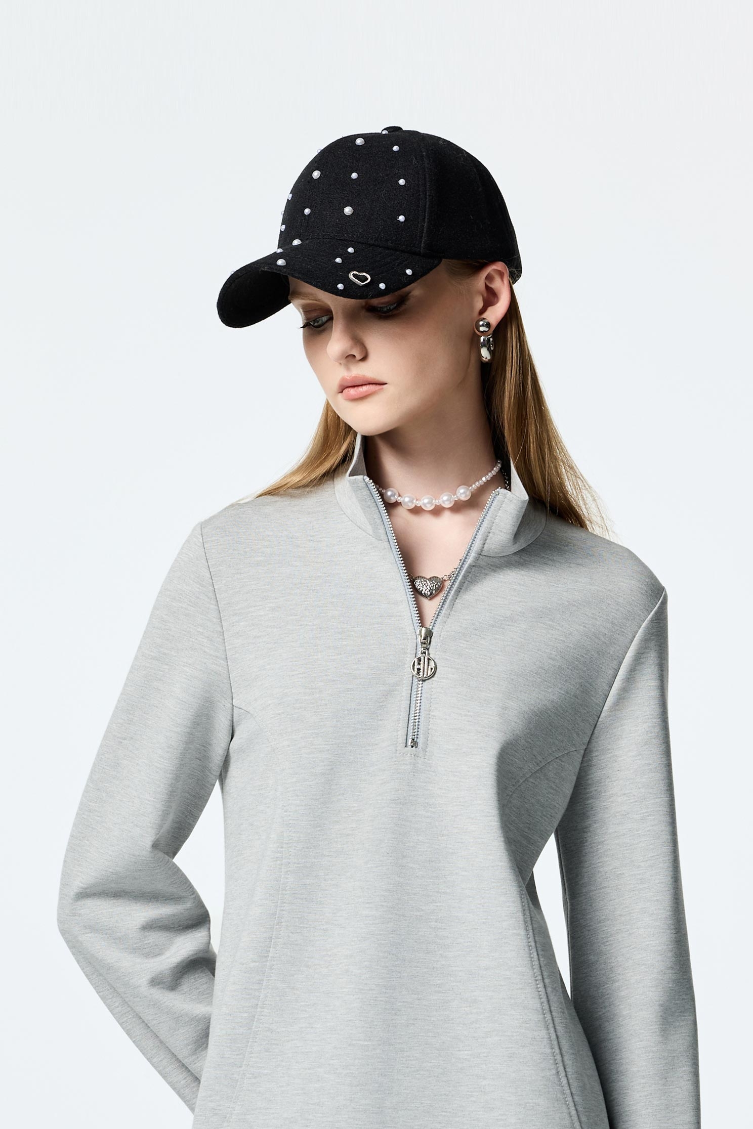 經典珍珠點綴棒球帽經典珍珠點綴棒球帽,珍珠,秋冬穿搭