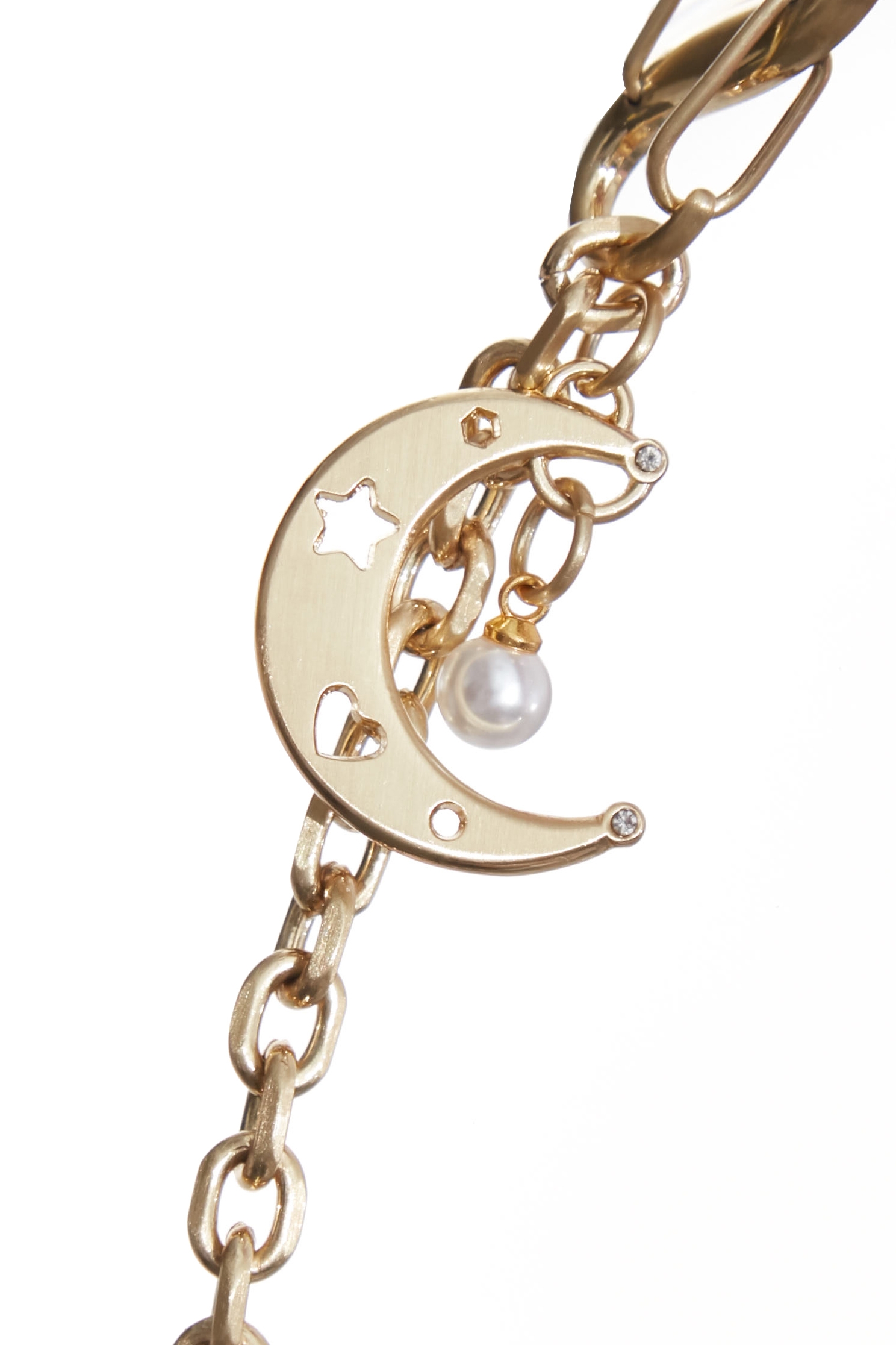 復古愛心珍珠月亮綴飾腰帶復古愛心珍珠月亮綴飾腰帶,珍珠,皮帶,皮革,秋冬穿搭