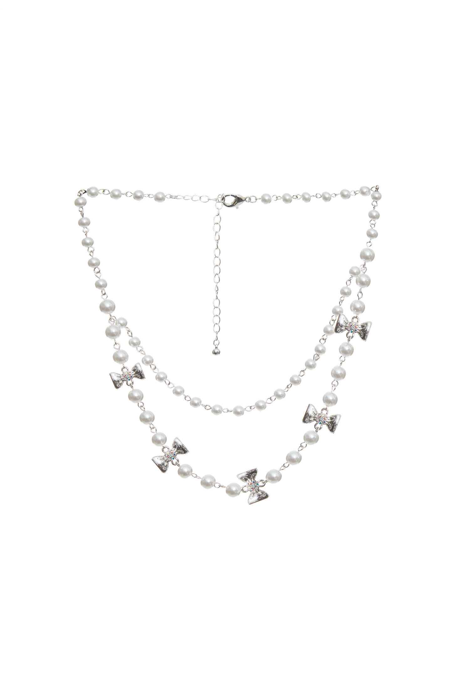 甜美垂墜珍珠蝴蝶結項鍊甜美垂墜珍珠蝴蝶結項鍊,珍珠,秋冬穿搭,蝴蝶結,項鍊