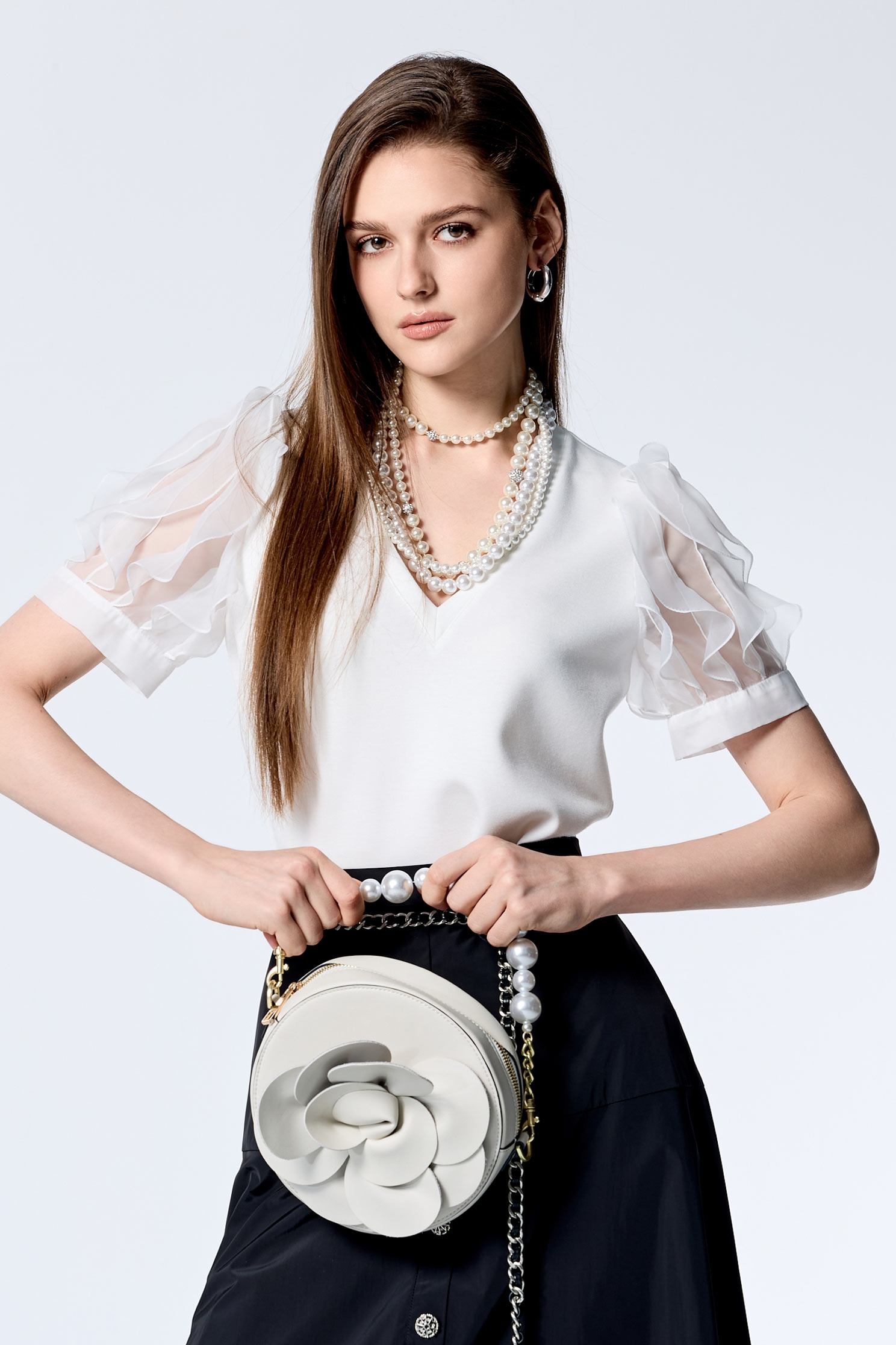 簡約風珍珠長鏈簡約風珍珠長鏈,春夏穿搭,珍珠,項鍊