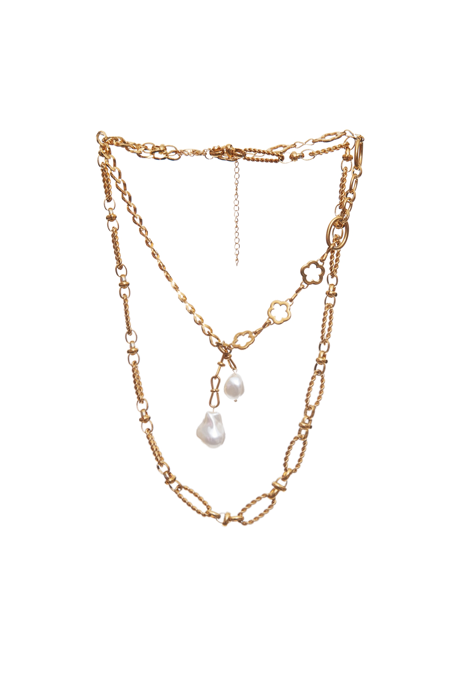 雙層復古不對稱珍珠垂墜項鍊雙層復古不對稱珍珠垂墜項鍊,春夏穿搭,珍珠,項鍊