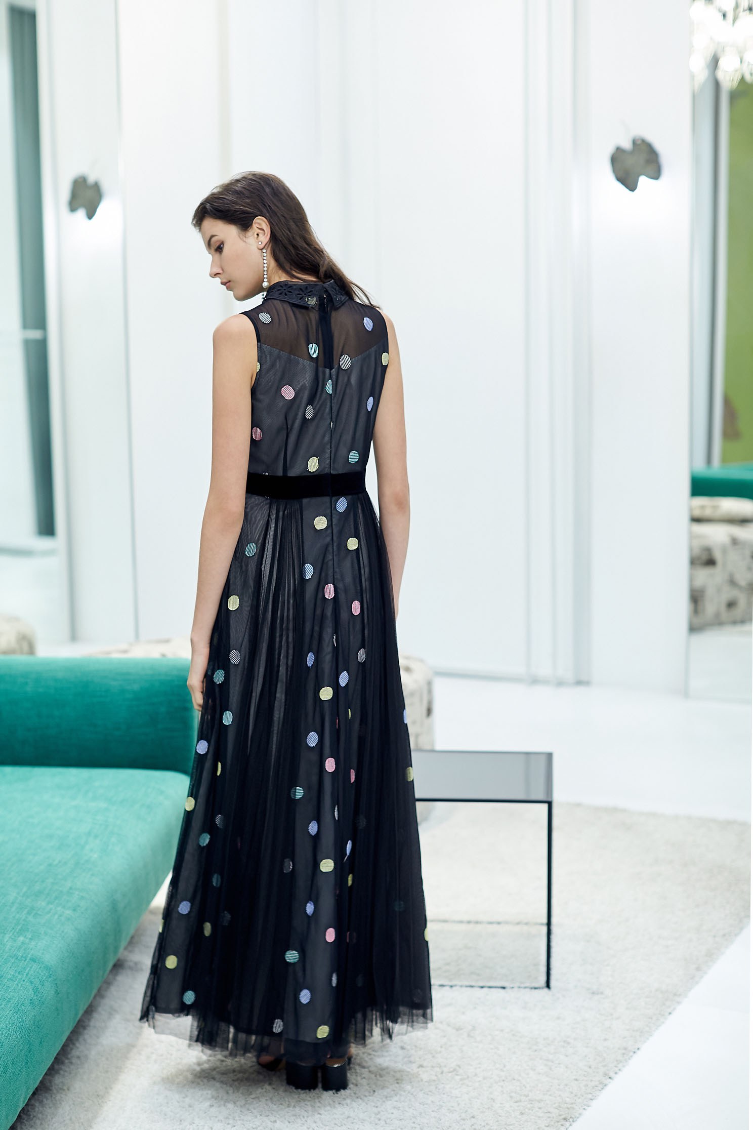 Luxury see-through lac dress,cocktaildress,sleevelessdress,eveningwear,lace,lacedress,perspectivedress,longdress,blackdress