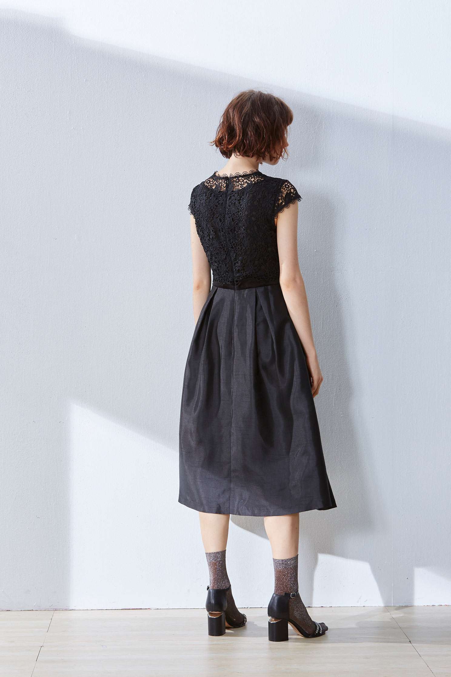 Lace stitching gorgeous dress,cocktaildress,shortsleevedress,lace,lacedress,longdress,blackdress