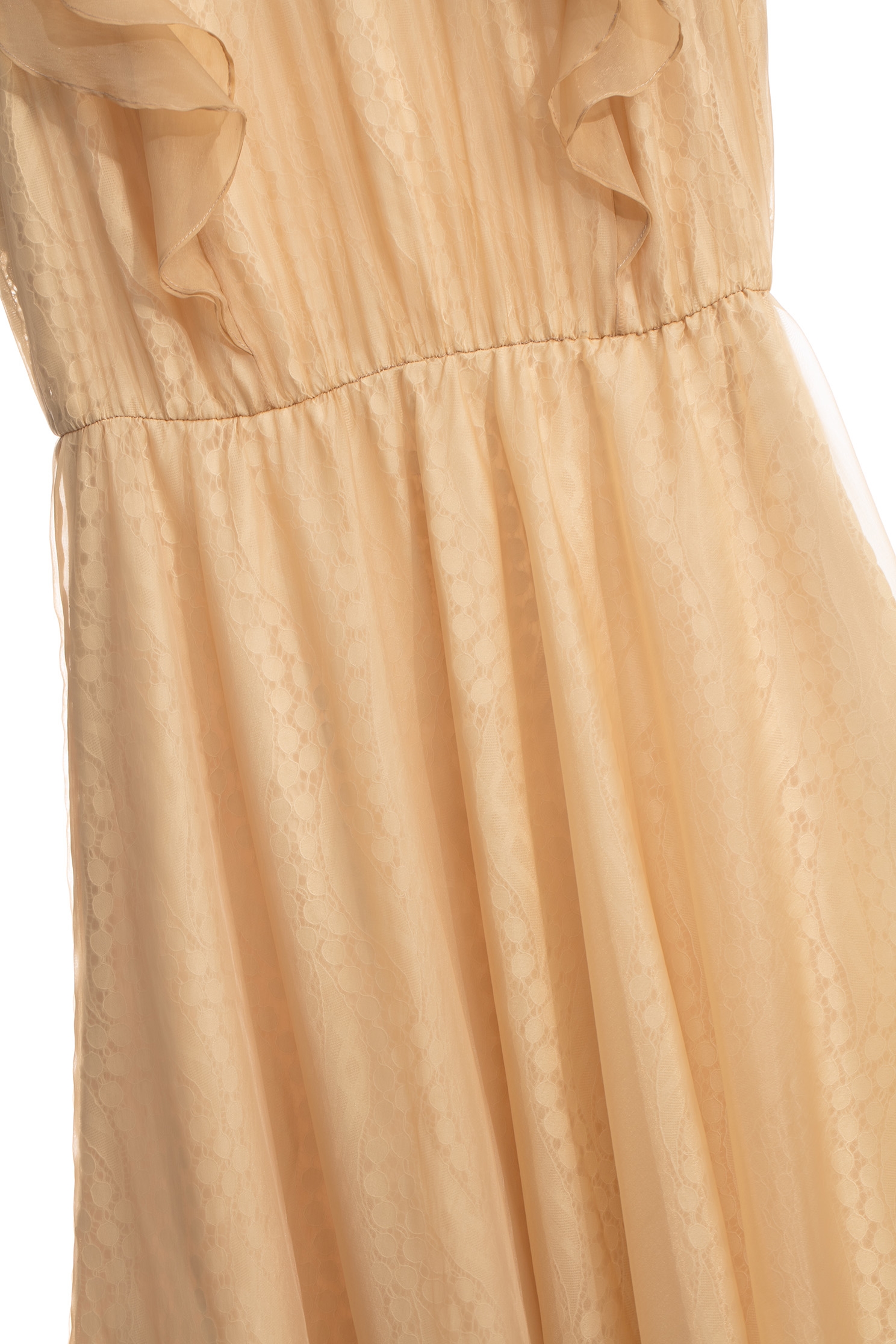 奶油布丁色禮服長洋裝奶油布丁色禮服長洋裝,小禮服,洋裝特輯,短袖洋裝,禮服,秋冬穿搭,荷葉,蕾絲,蕾絲裙,長洋裝