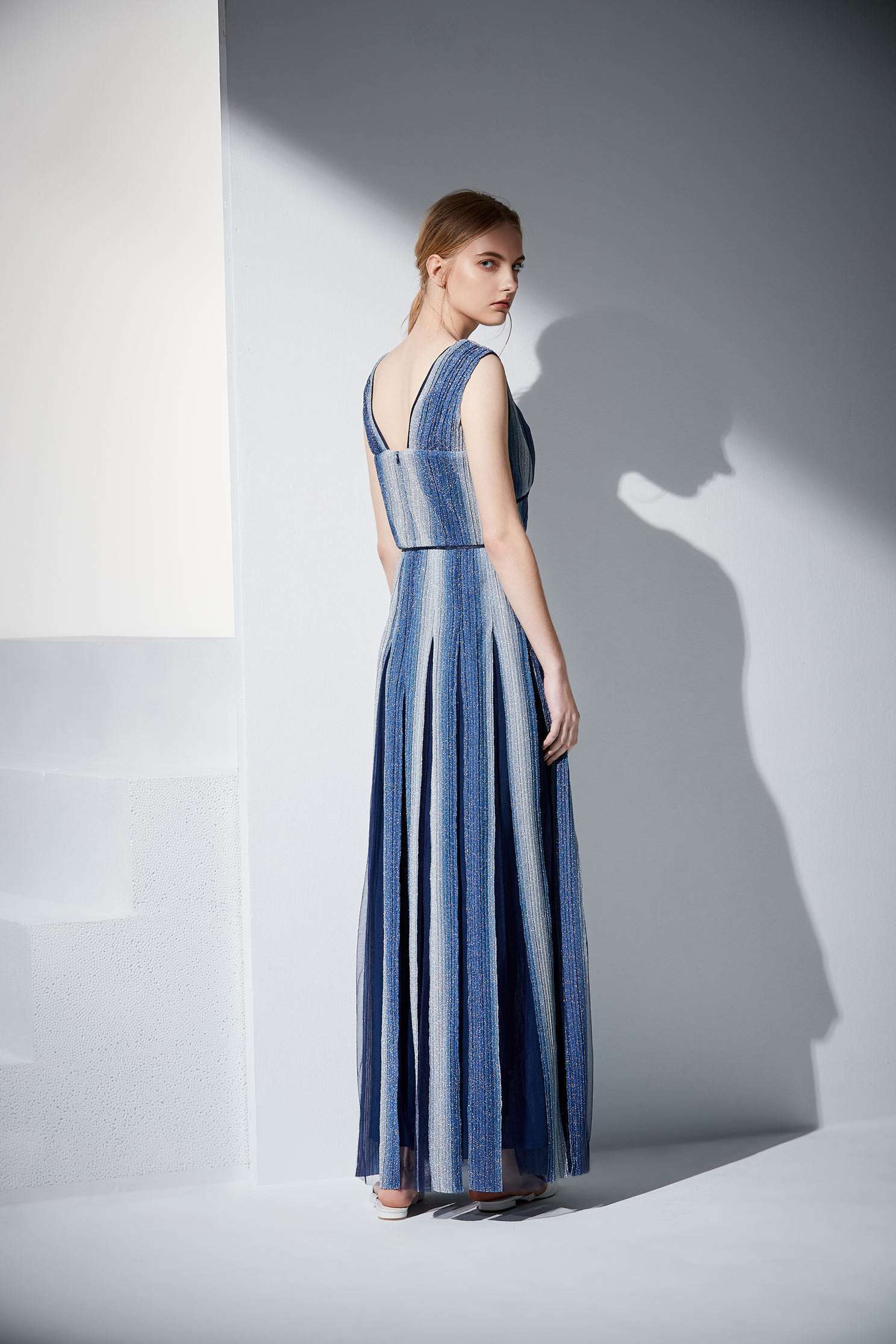 Gradient navy blue dress,Cocktail Dress,無袖洋裝,Evening Wear,Long dress