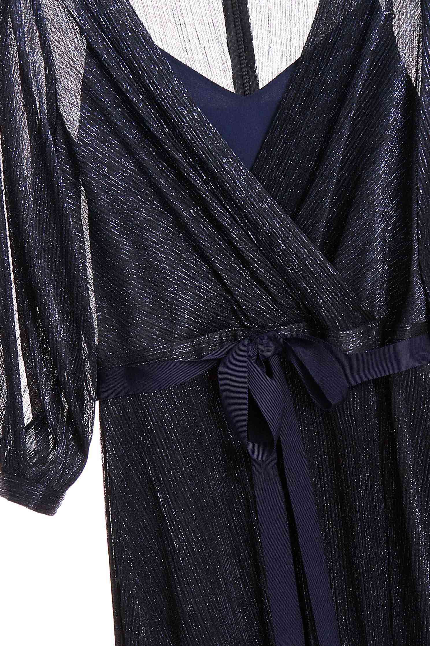 Pleated off-shoulder dress,V-neck dress,Cocktail Dress,Evening Wear,Long dress,長袖洋裝,Black dress