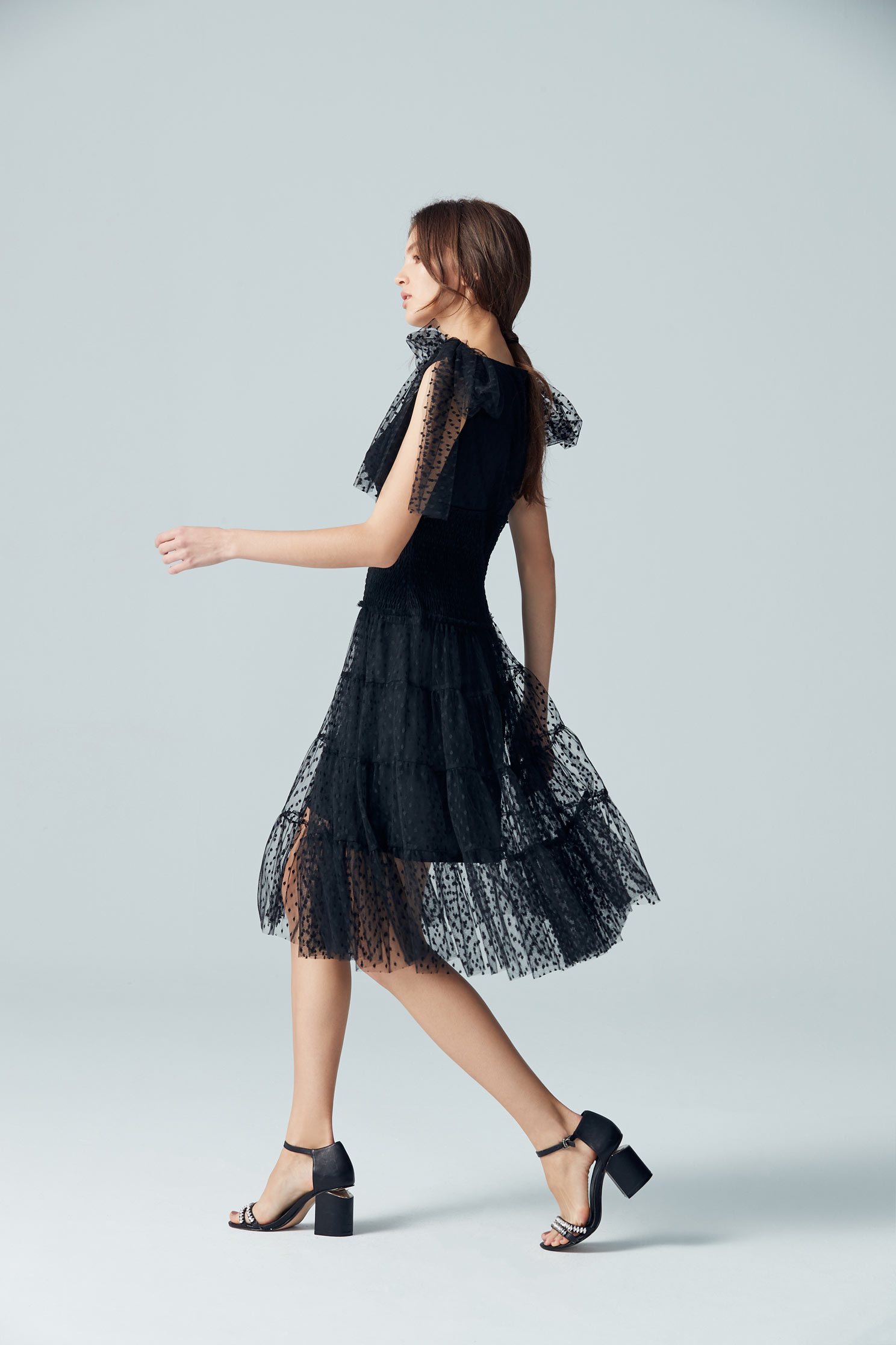 Retro and gorgeous dress,V-neck dress,Cocktail Dress,無袖洋裝,Evening Wear,Black dress