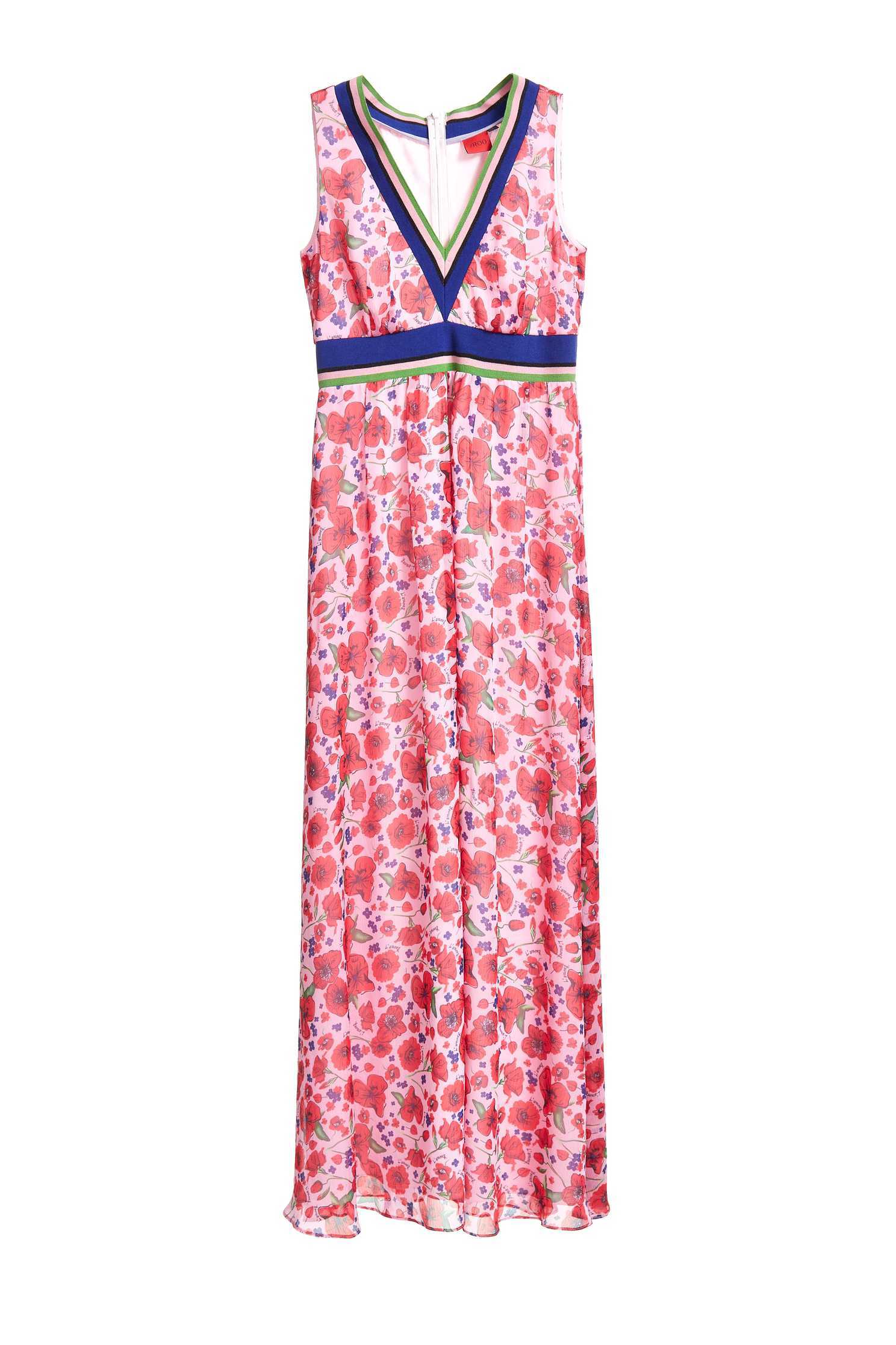 Retro V neckline and Gorgeous Sleeveless Dress,v-neckdress,printeddress,cocktaildress,sleevelessdress