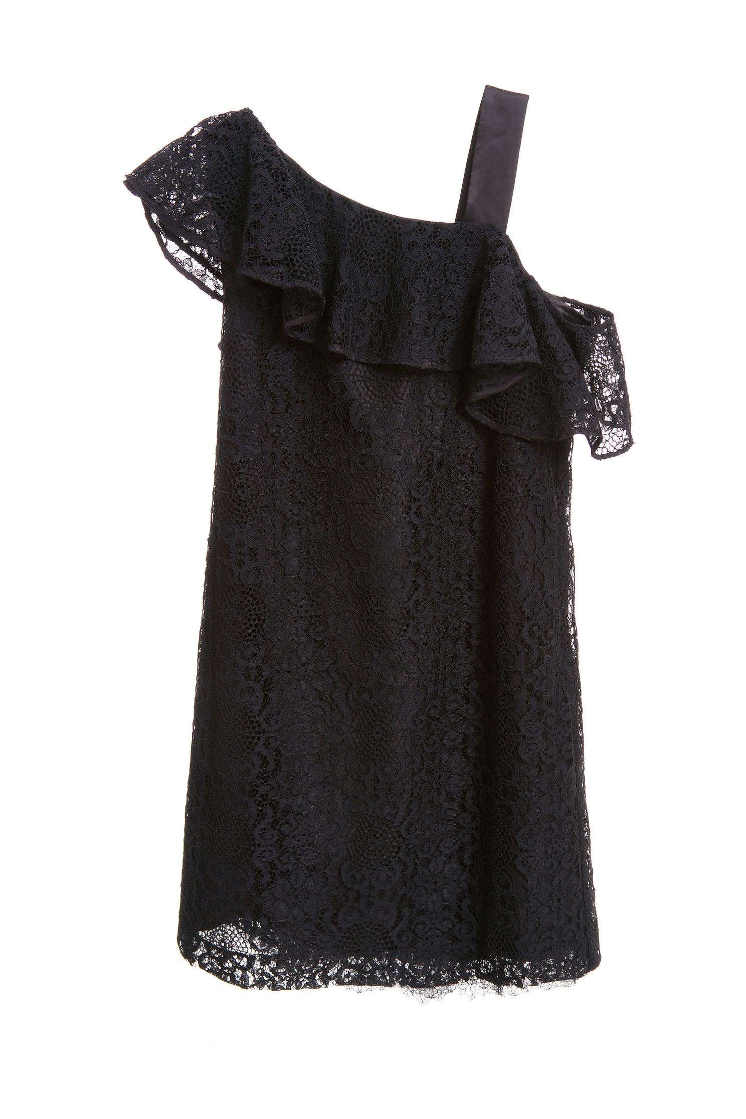 Lotus collar lace dress,Cocktail Dress,Evening Wear,Lace,Lace Dress,Black dress