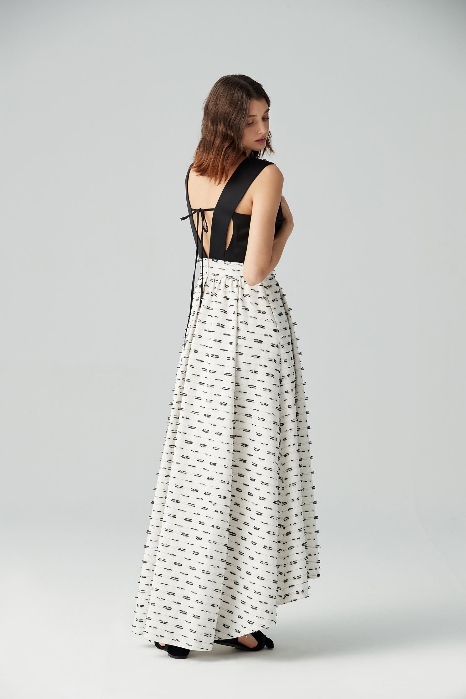 Temperament design dress,u-neckdress,sleevelessdress,longdress,longskirt