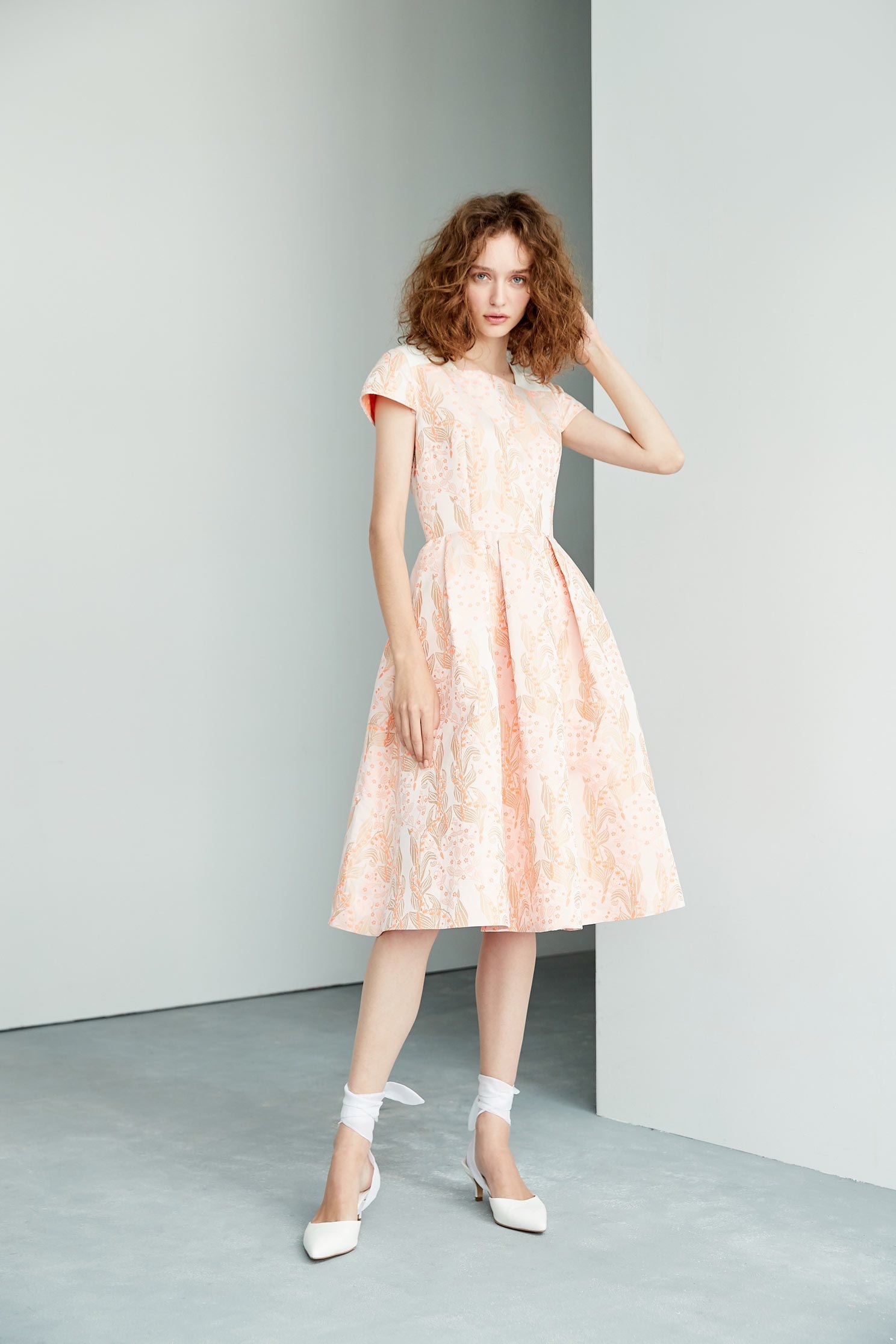 Vintage floral dress,shortsleevedress,onepiecedress