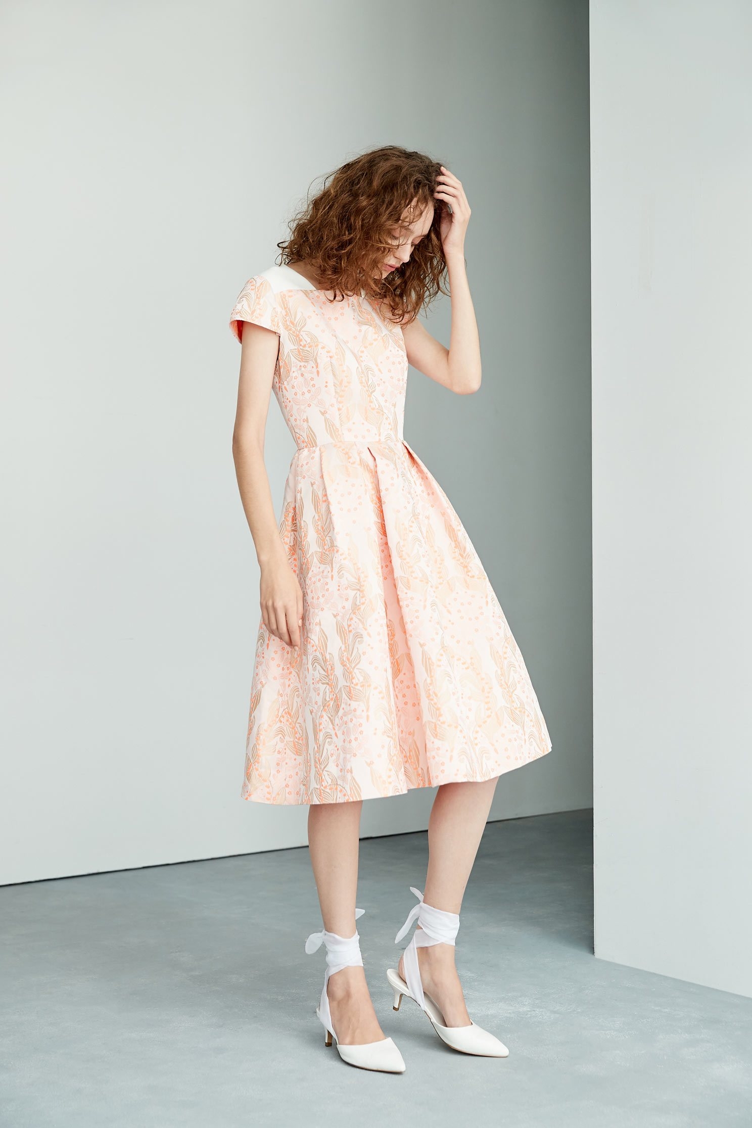 Vintage floral dress,shortsleevedress,onepiecedress