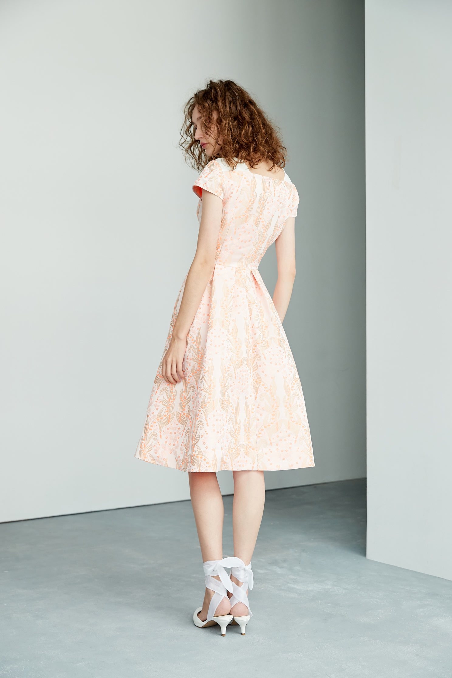 Vintage floral dress,shortsleevedress,onepiecedress