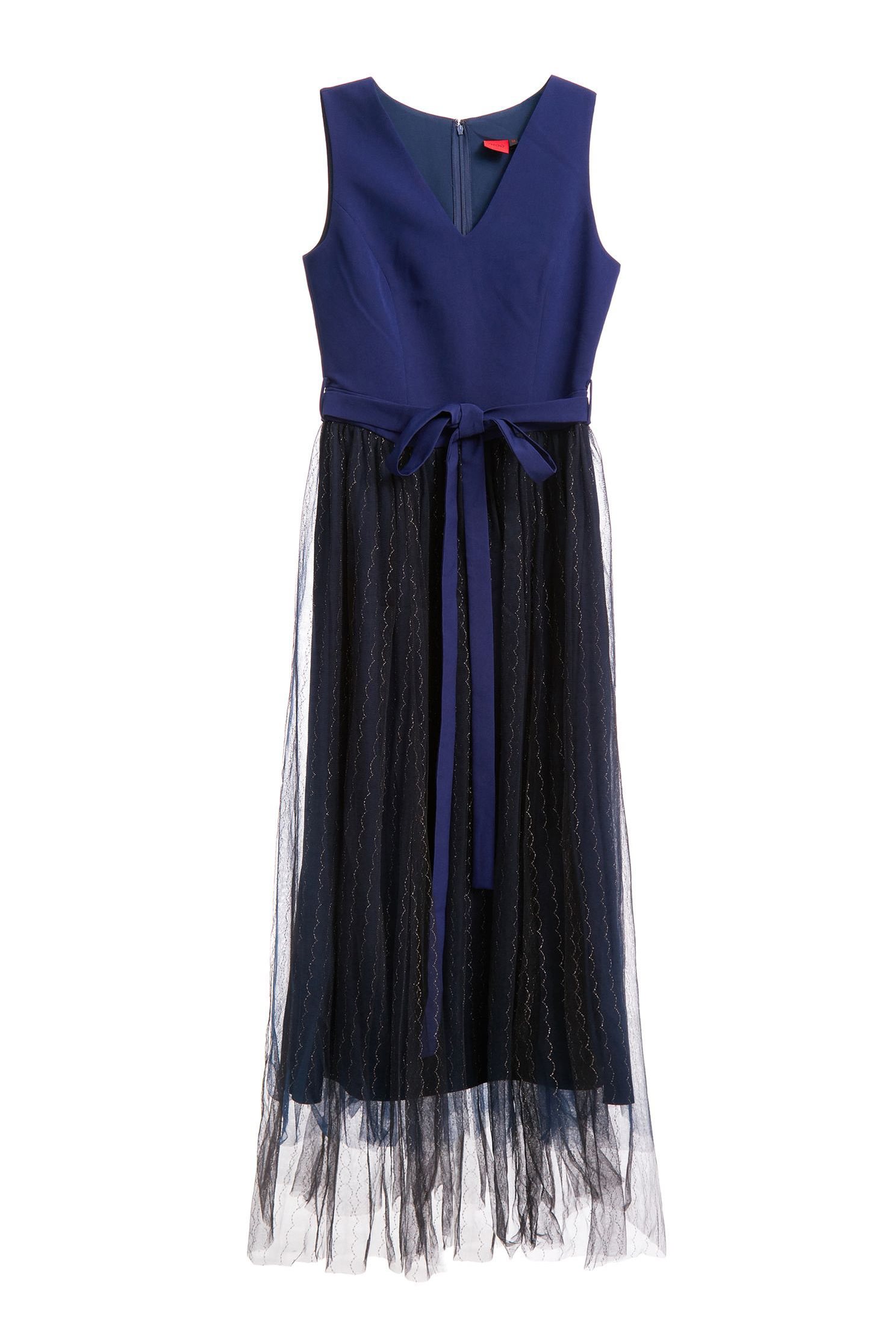 V-neck gauze stitching sleeveless dress,v-neckdress,embroidery,embroiderddress,cocktaildress,sleevelessdress,eveningwear,embroidered,perspectivedress