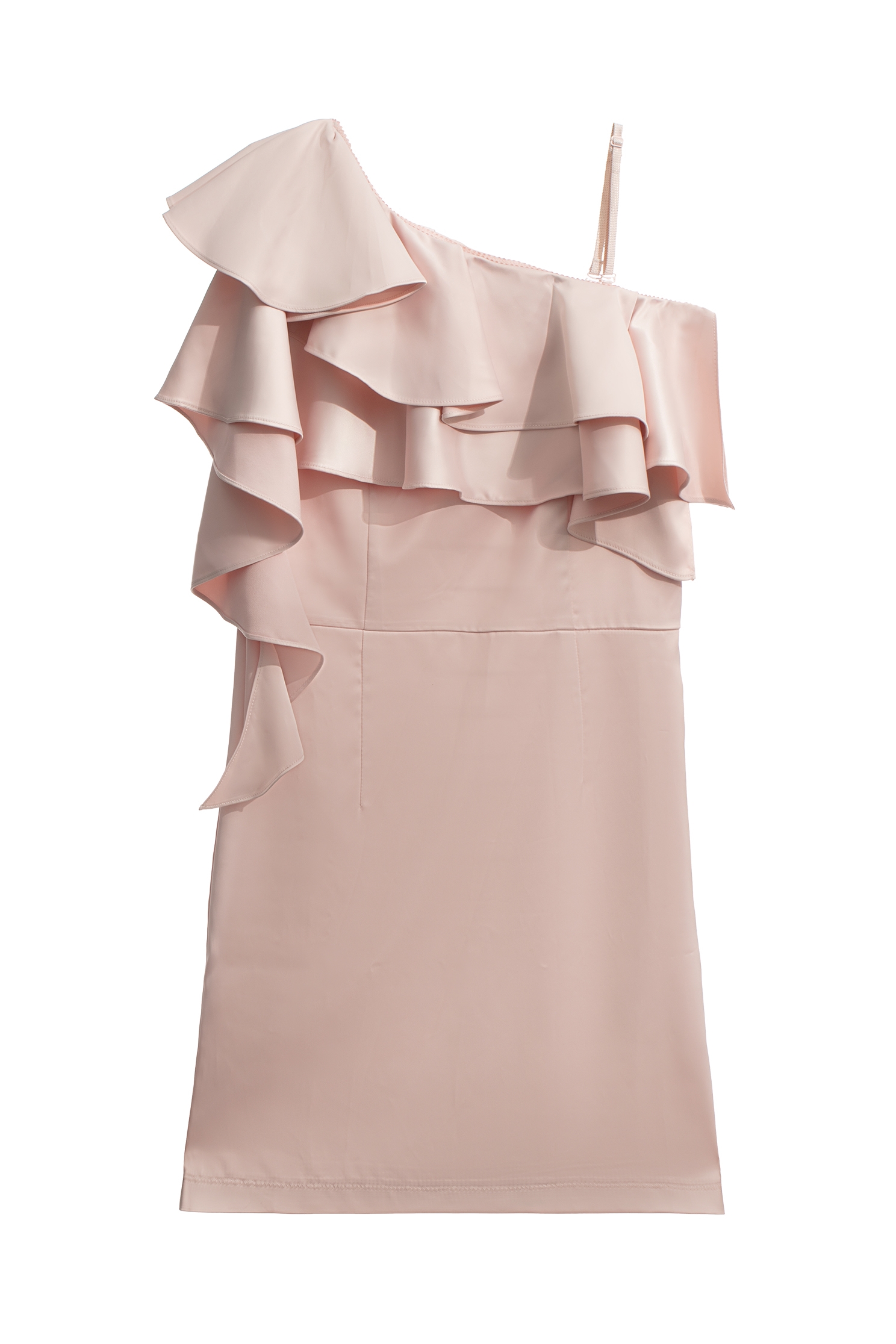 粉鑽色荷葉小禮服粉鑽色荷葉小禮服,小禮服,春夏穿搭,洋裝特輯,短袖洋裝,禮服,約會特輯,荷葉