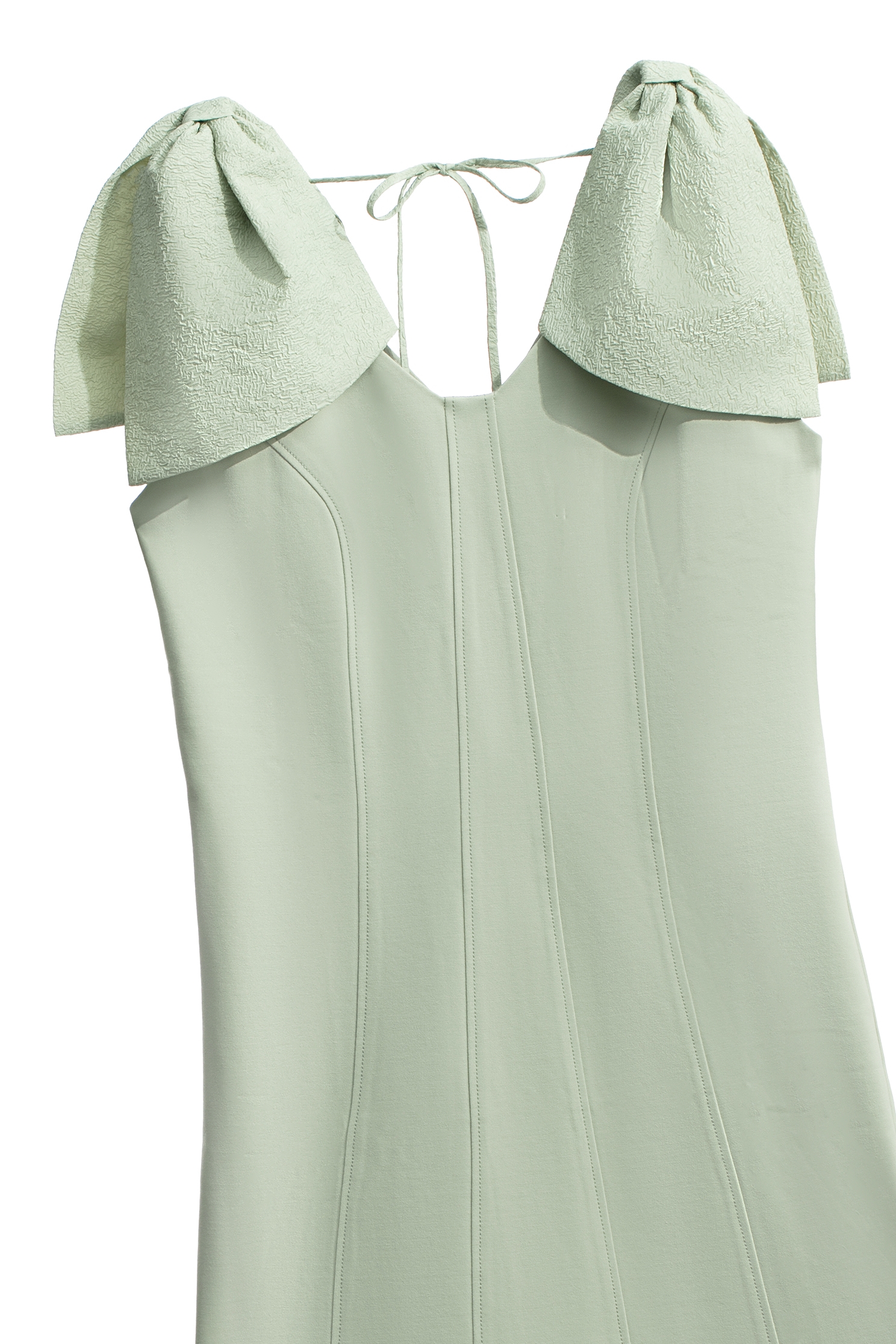 無花果綠小禮服無花果綠小禮服,V領洋裝,小禮服,春夏穿搭,洋裝特輯,短袖洋裝,禮服,約會特輯,蝴蝶結