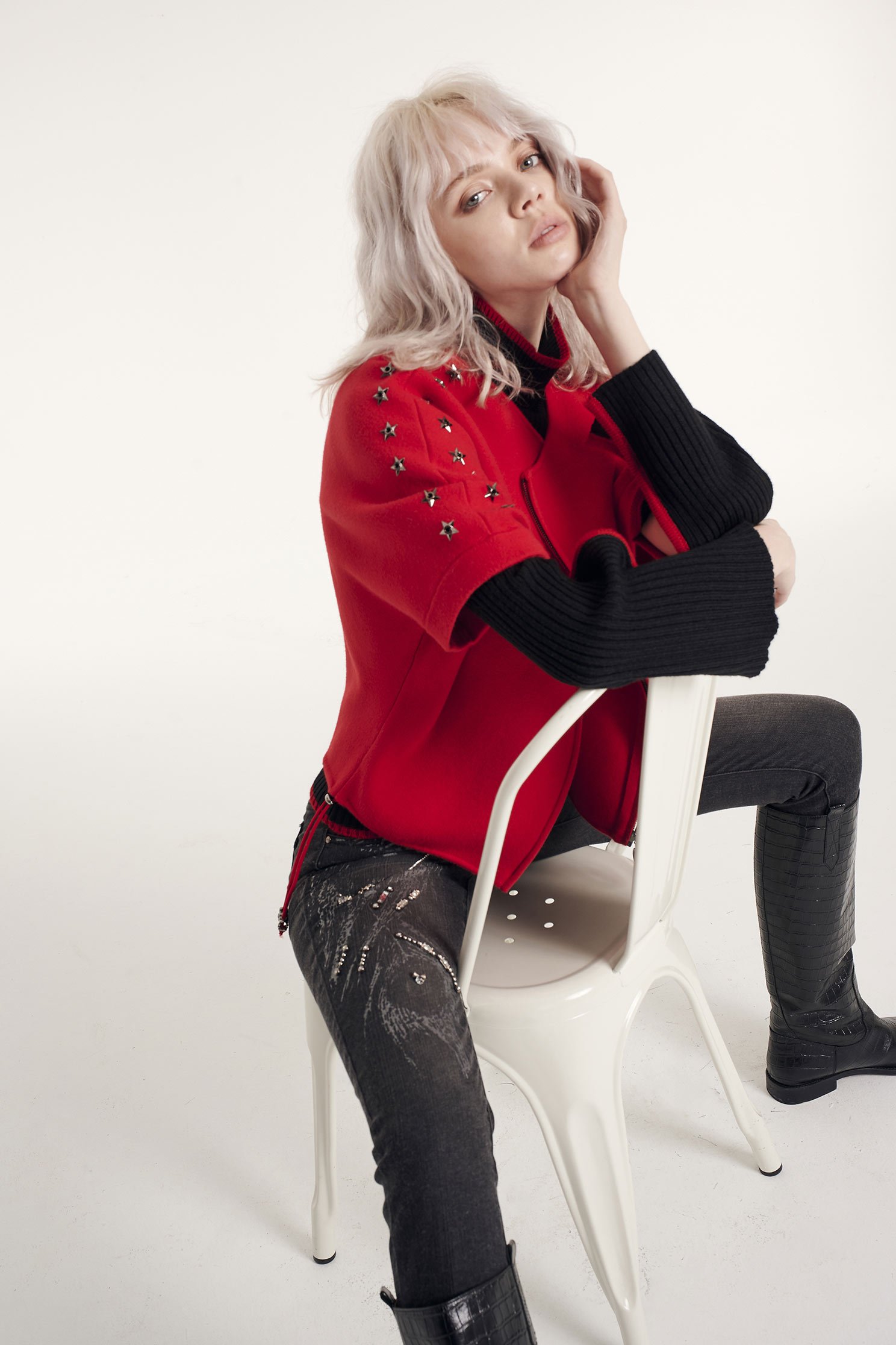 Classic three-quarter sleeve outwear