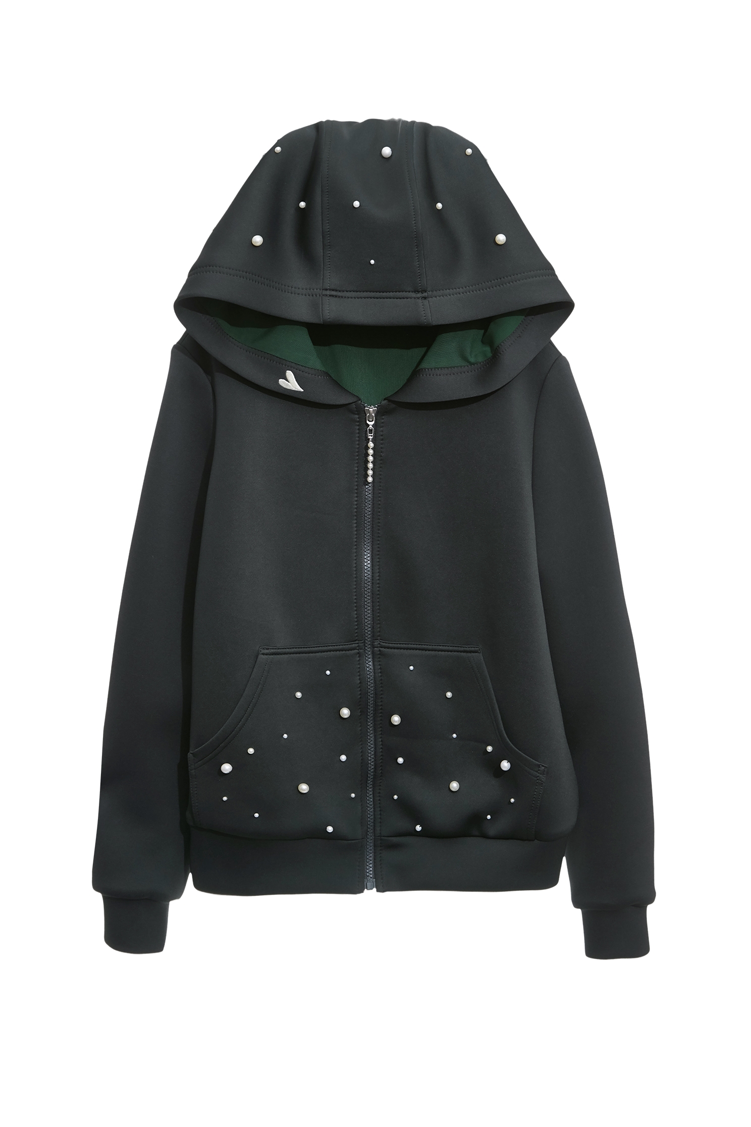 晚山新黛珍珠連帽外套晚山新黛珍珠連帽外套,人氣商品,刺繡,外套,春夏穿搭,時髦成套搭配,珍珠,簡約穿搭,連帽外套