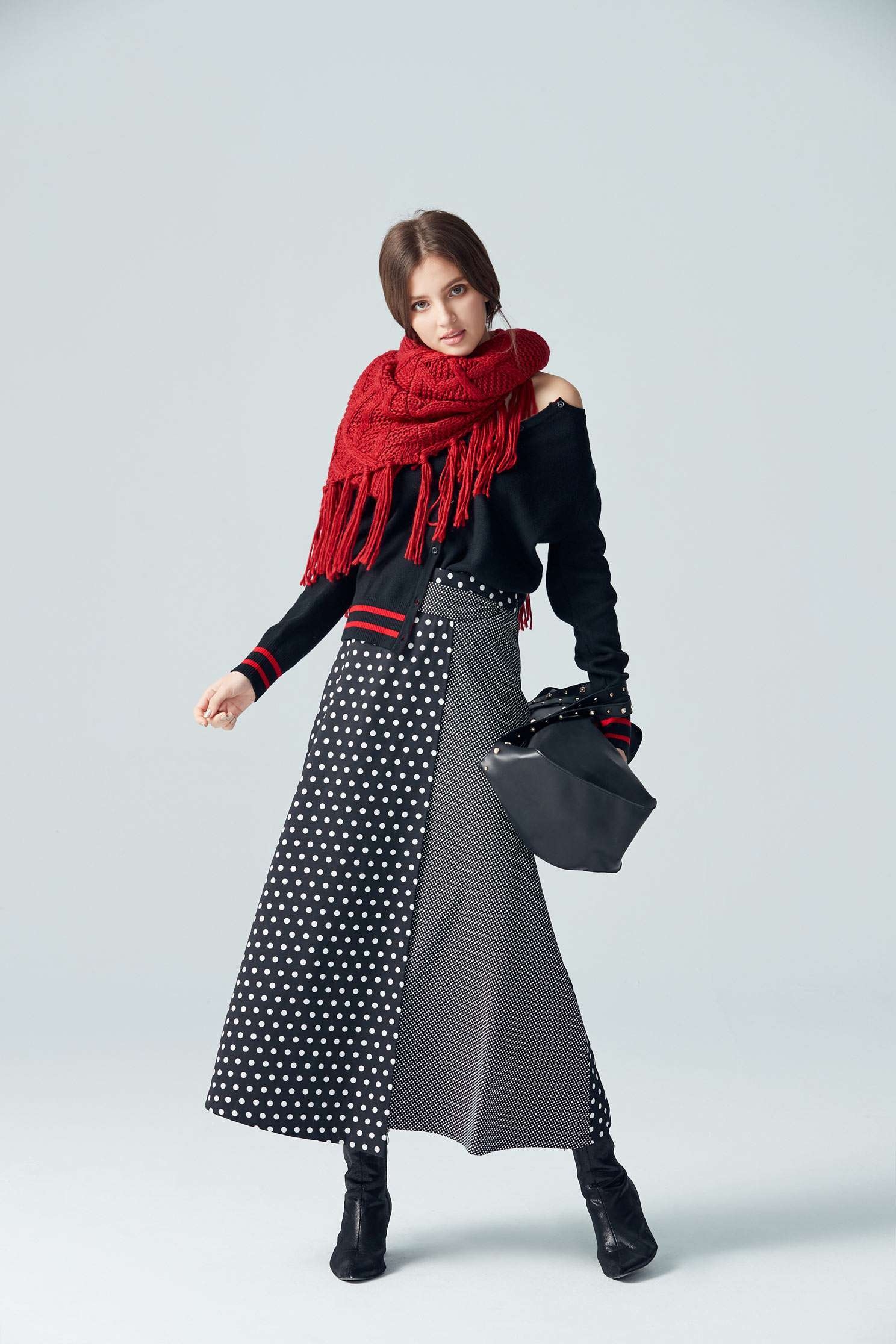 Polka skirt,longskirt